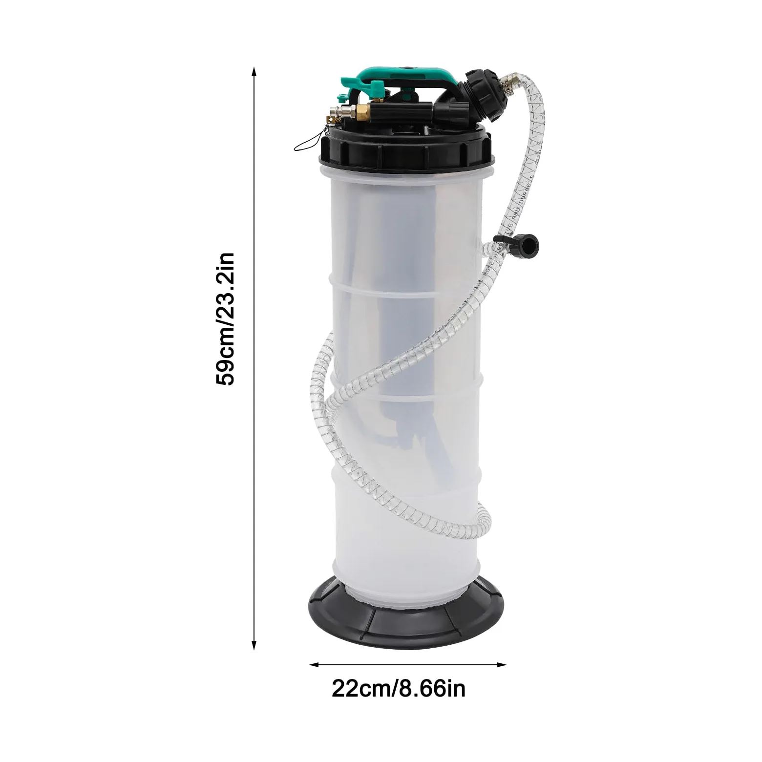 Aspirador de aceite de doble uso manual y neumático de 7,5 l, bomba de aceite líquido, con 4 mangueras, apto para cortadoras agrícolas, coches, motocicletas y barcos