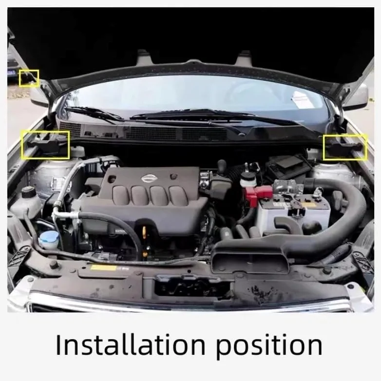 Esponja de sellado for capó de motor, bloque de esponja impermeable for prevención de polvo, apto for Nissan Qashqai 2008-2015, 3 uds.
