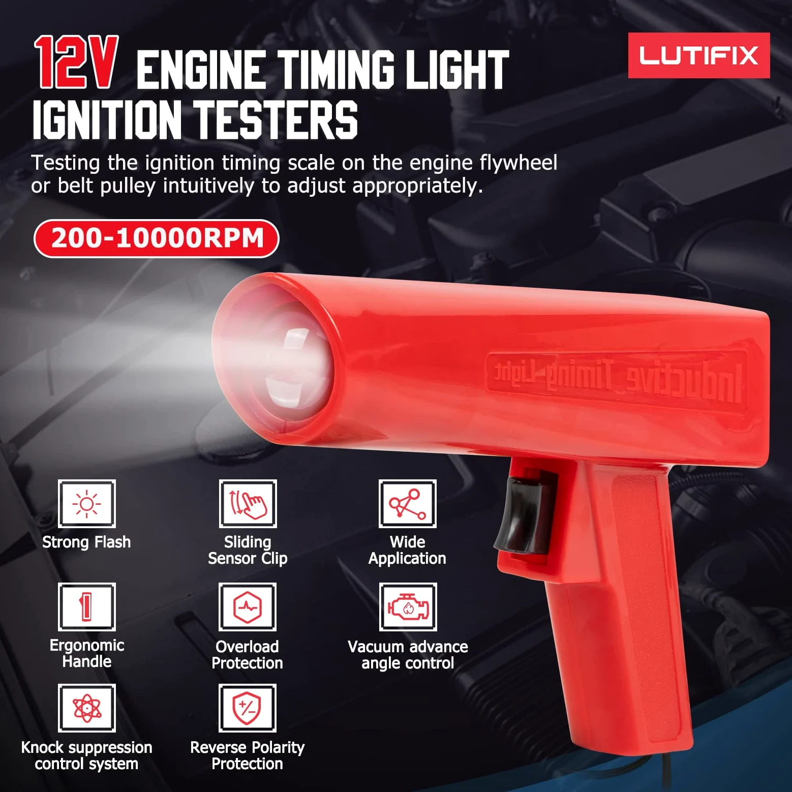 Tiempo de encendido de la lámpara de la lámpara de ignición de 12vrofessionsionsional en automóvil, la luz de la distribución de automotoryengina es adecuada para automóviles