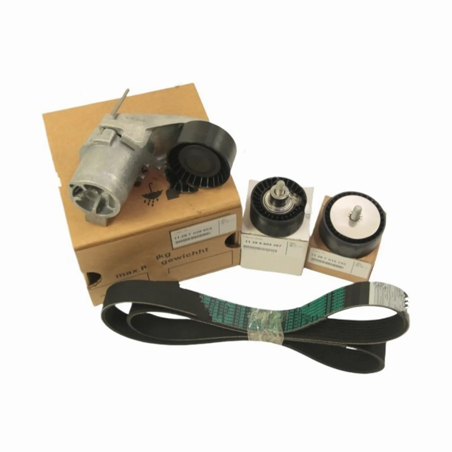 Polea tensora de accesorios para coche Kit de polea guía tensora correa motor OEM compatible con BMW N55 X3 X4 X5 X6 535I 335I 435I 640I 740I F10 F30 F07 E70 E71
