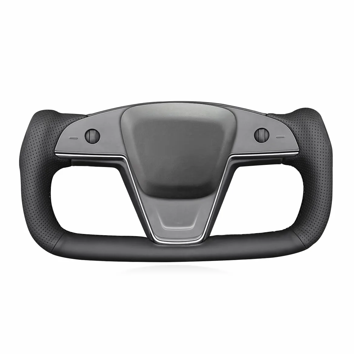 MEWANT Funda de Volante para Yoke Style Steering Wheel para Tesla Model S 2021-2023 / Model X 2021-2023 Cubierta de Volante | Style Steering Wheel / Tesla Model S 2021-2023 / Model X 2021-2023 Yoke Transpirable Para Volantes Calefactados Duradero