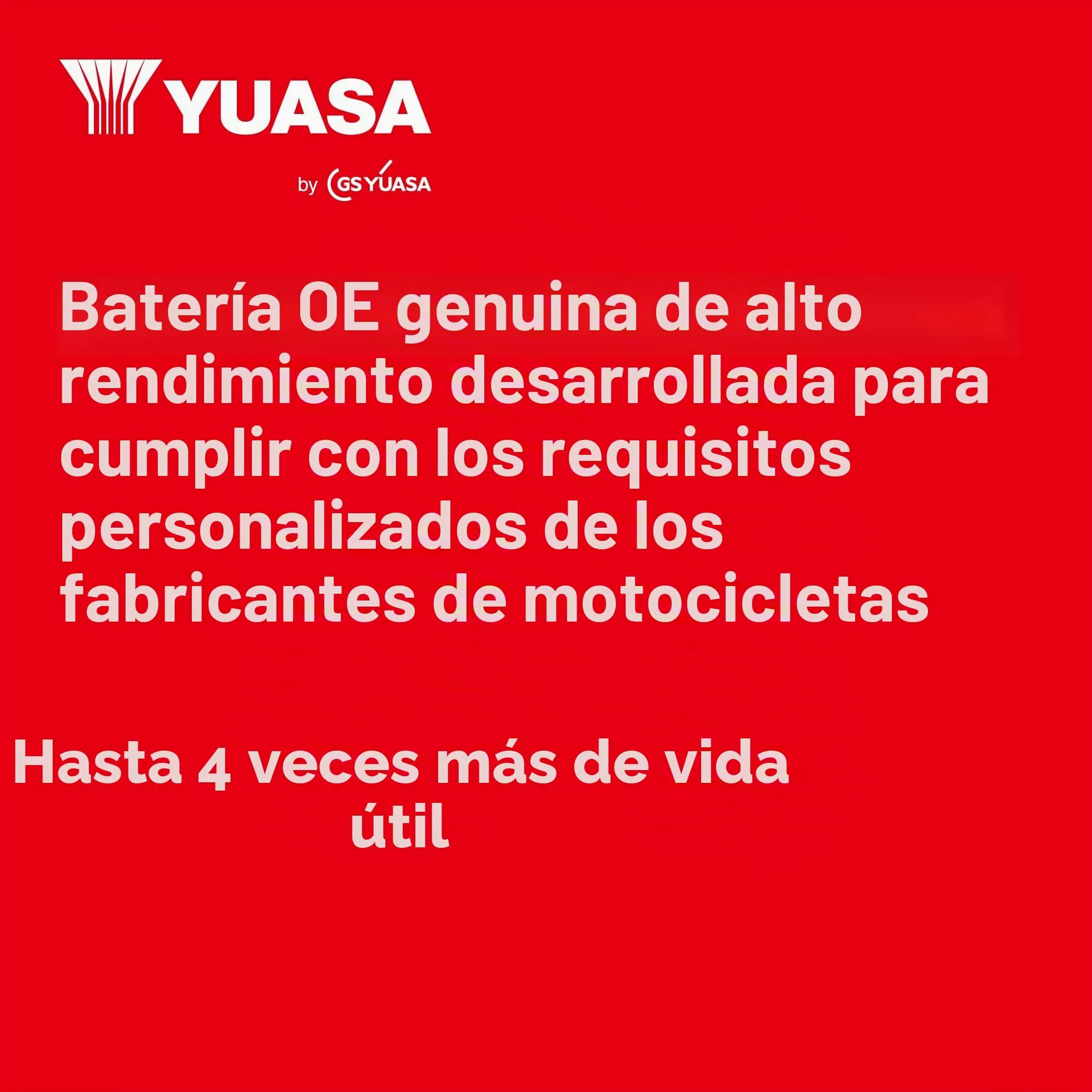 Yuasa YTX7L 12V 100 CCA Batería de moto AGM VRLA libre de mantenimiento