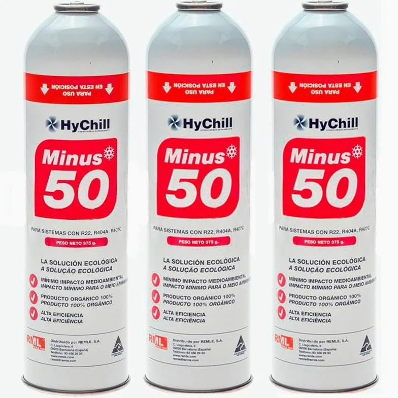 3 Botellas Gas Minus 50 375Gr Sustituto R22 R404a R407C R502 Freeze Organico