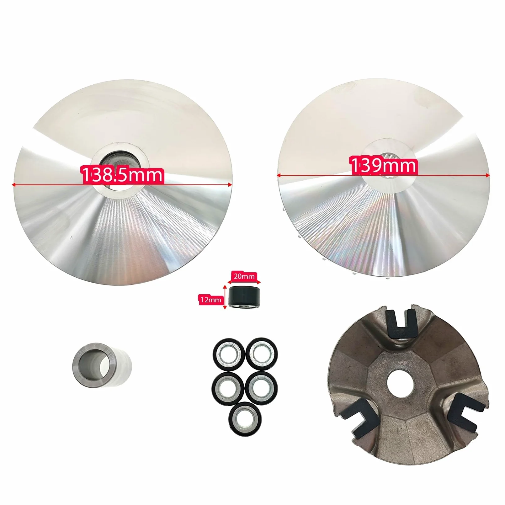 Variador para NMAX125 NMAX150 NMAX155 XMAX125 MBK OCITO N-MAX NMAX Xmax TRICITY 125 155, Rodillo de Montaje polea Facial | One Set