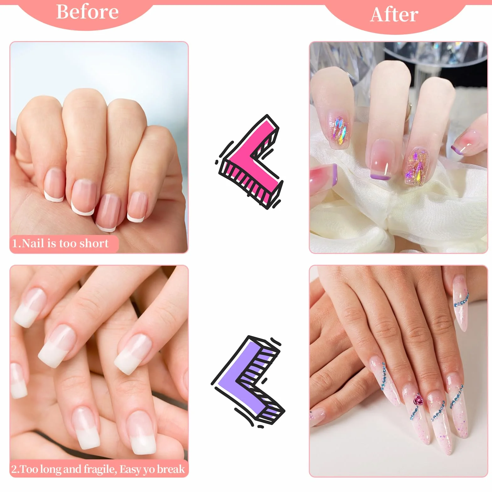 Bandeja de papel de manicura 100 hojas para extensión de uñas