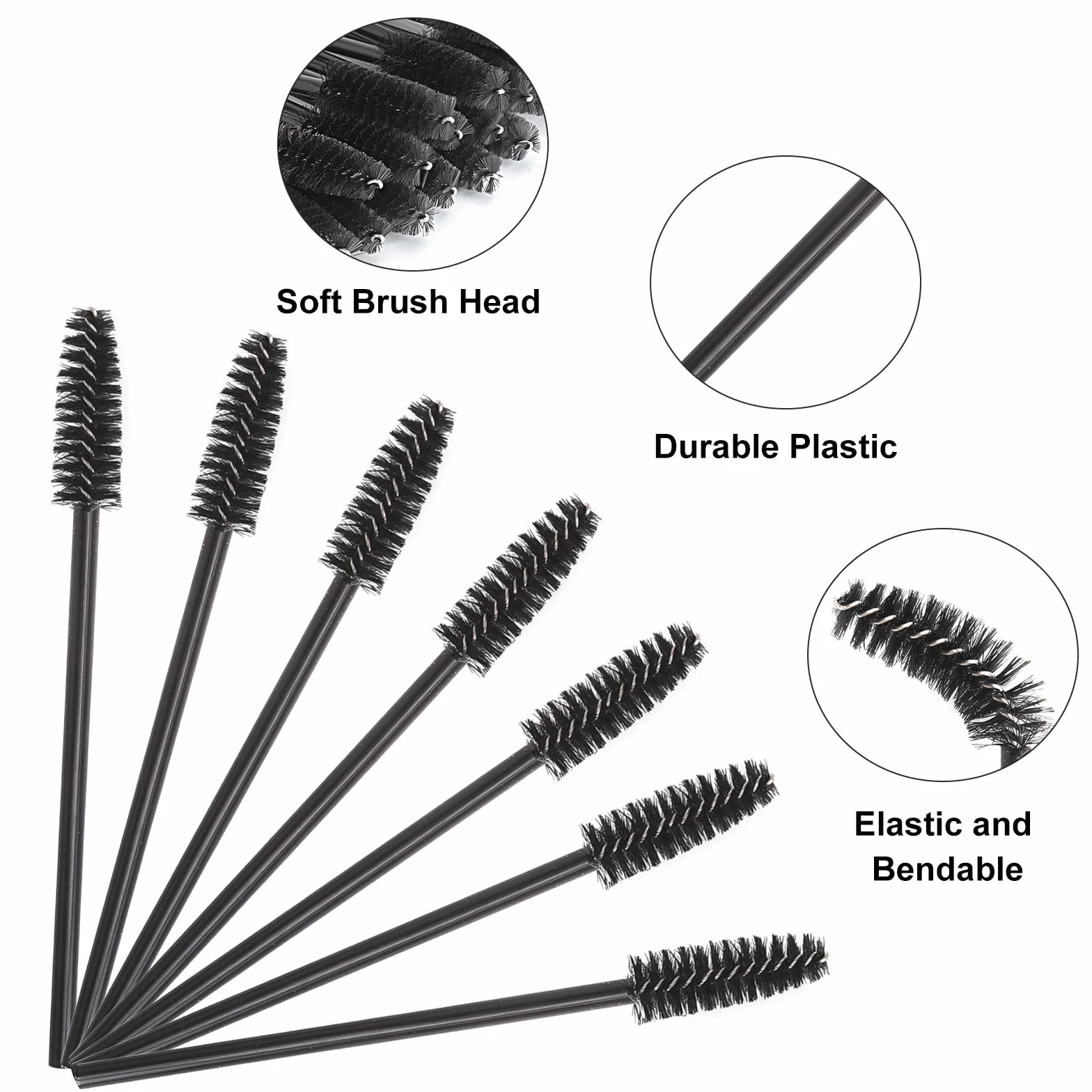 Cepillo Cejas 400 Piezas, Cepillo para Cejas y Pestañas Higiénico
