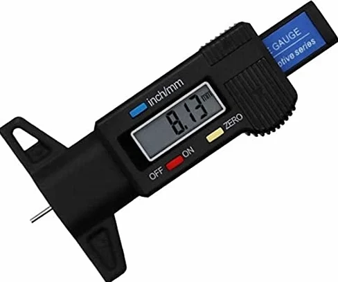 Medidor de Profundidad Digital Calibre Medidor de Profundidad de la Banda de Rodadura Medidor de Banda de Rodadura del neumático LCD for neumático de automóvil Herramienta de medición de 0-25,4