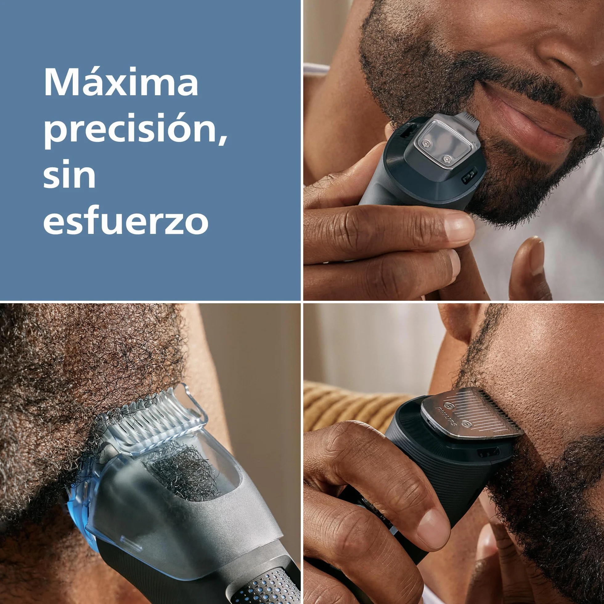 Philips Recortadora de Barba Series 5000 Hombre BT5765/15, Cuchillas Autoafilables, 40 Posiciones, Sensor de Barba, Resistente al Agua