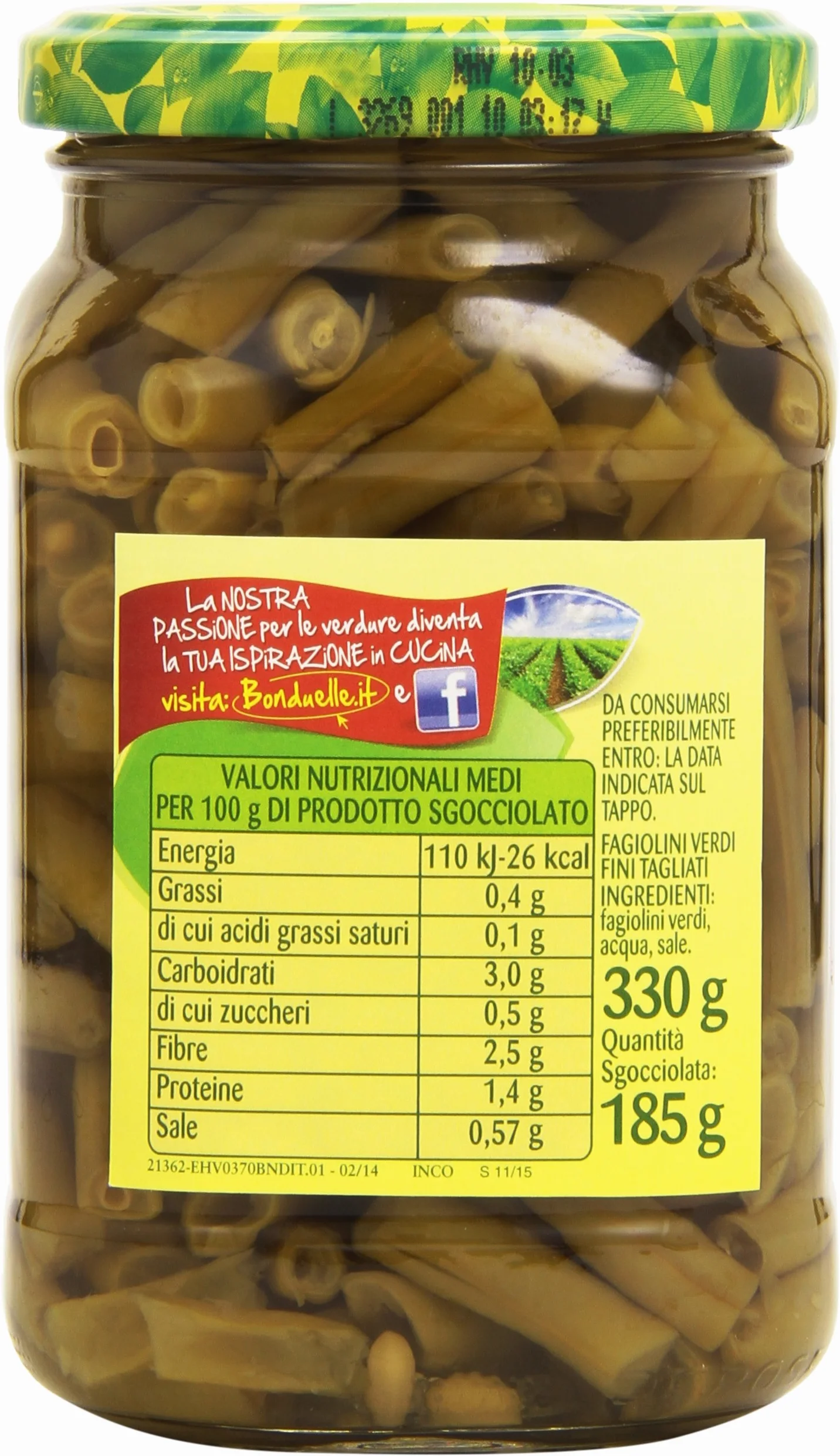 Bonduelle Frijoles Verdes Italianos 6x330g Listos para Comer