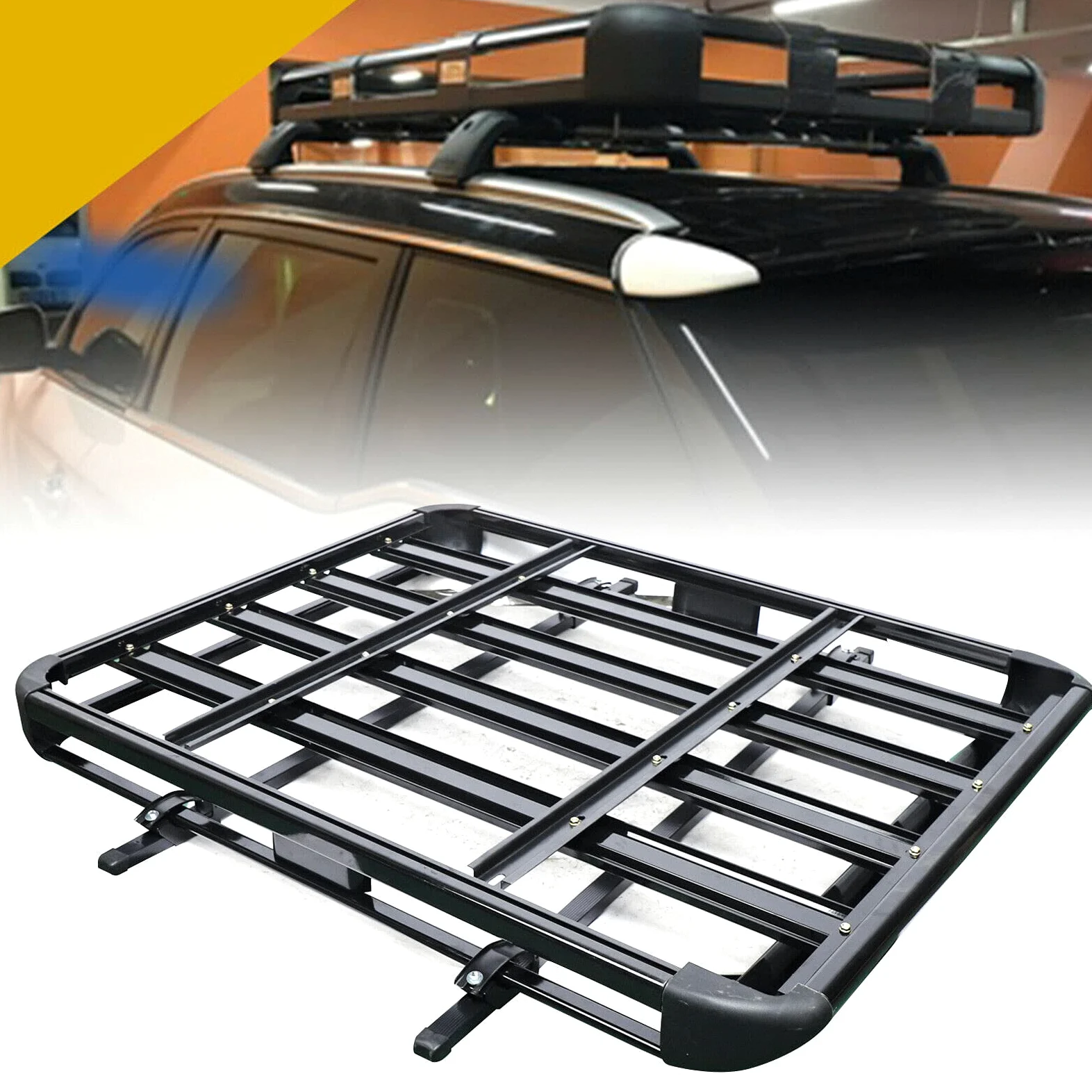 Barra portaequipajes universal de techo en aleación de aluminio, 131 x 24 x 19 cm, para coche