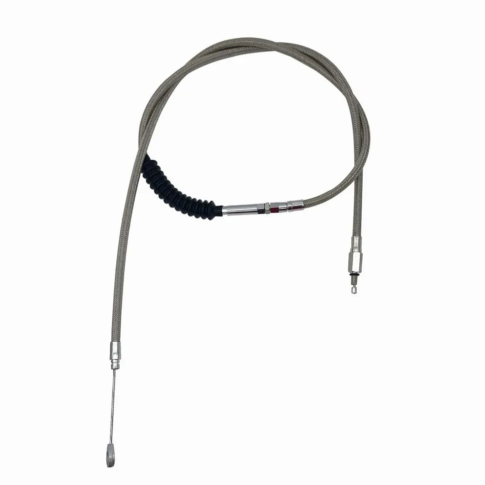 Cable de embrague trenzado acero inoxidable, 160CM, 63 ", para Touring para Softail para Dyna para Sportster XL 883 1200 1990 y posteriores