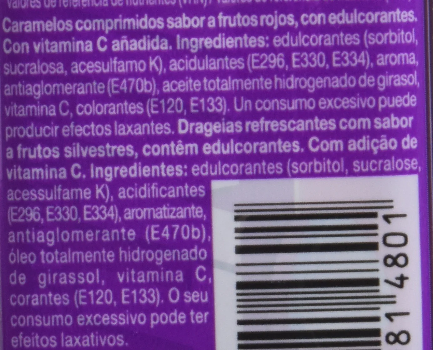 Smint Tin Frutos Rojos Caramelo Comprimido Sin Azúcar 12 unidades 35 gr