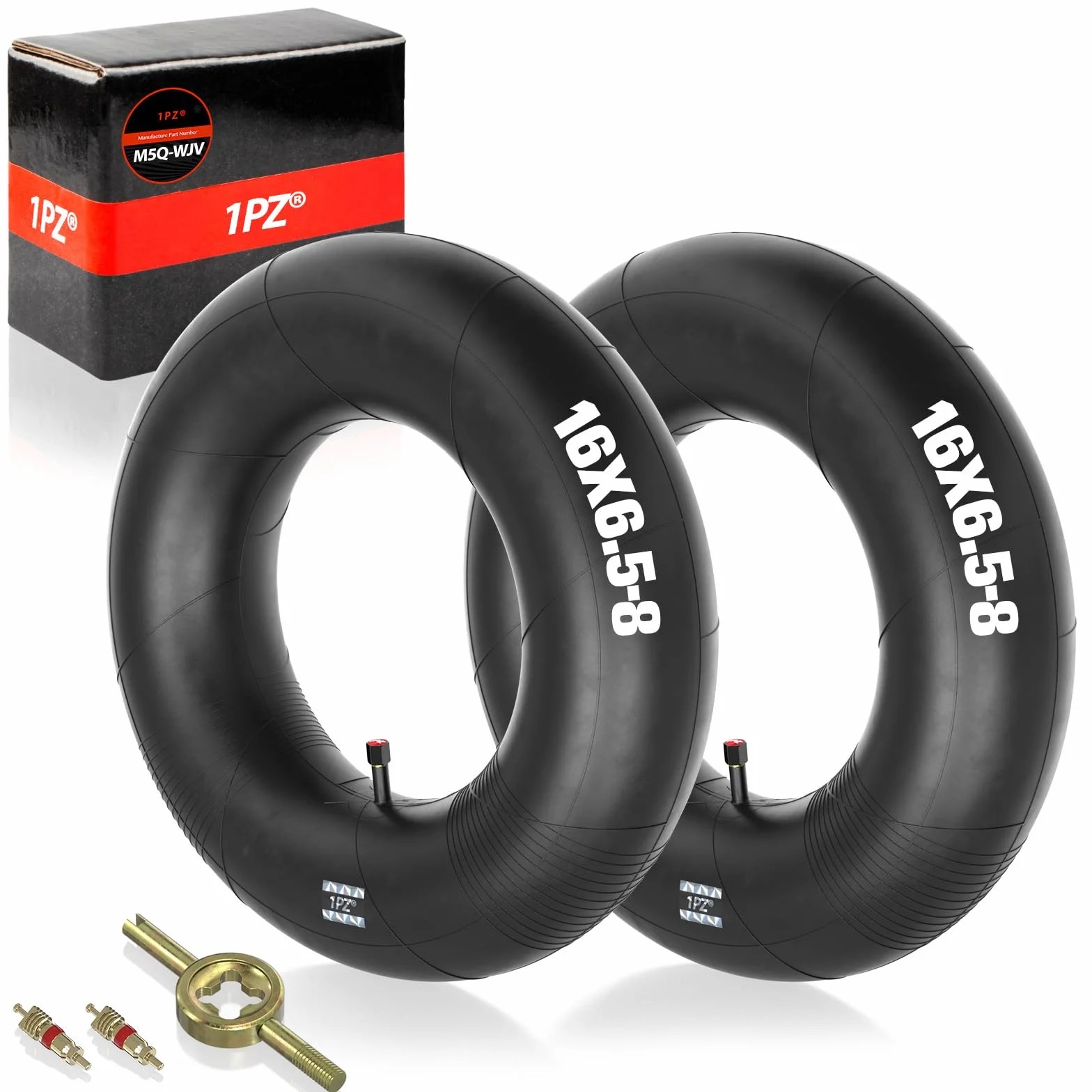 1PZ MU2-V6B Cámara de aire 16x6.50-8 16x7.50-8 con vástago de válvula recta para ATV