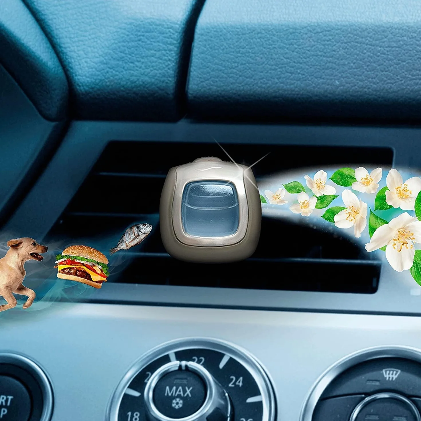 Ambi Pur Car Océano Difusor Y Fragancia Para Ambientador De Clip Para Coche 2ml 6 Unidades, EliminarLos Olores En El Coche