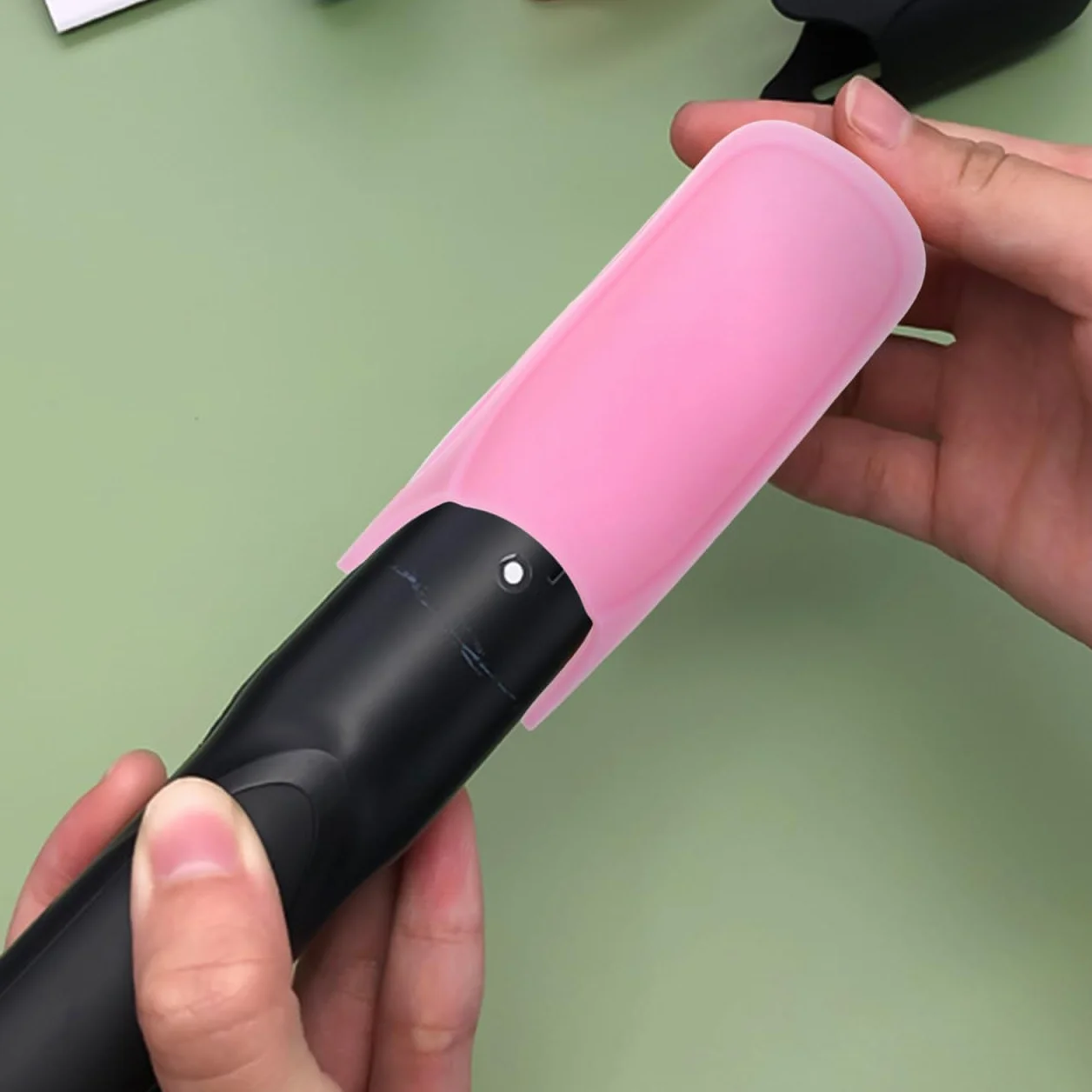 PACKOVE Manguito Aislamiento Rizador Pelo Plancha Funda Silicona Protectora Evita Quemaduras