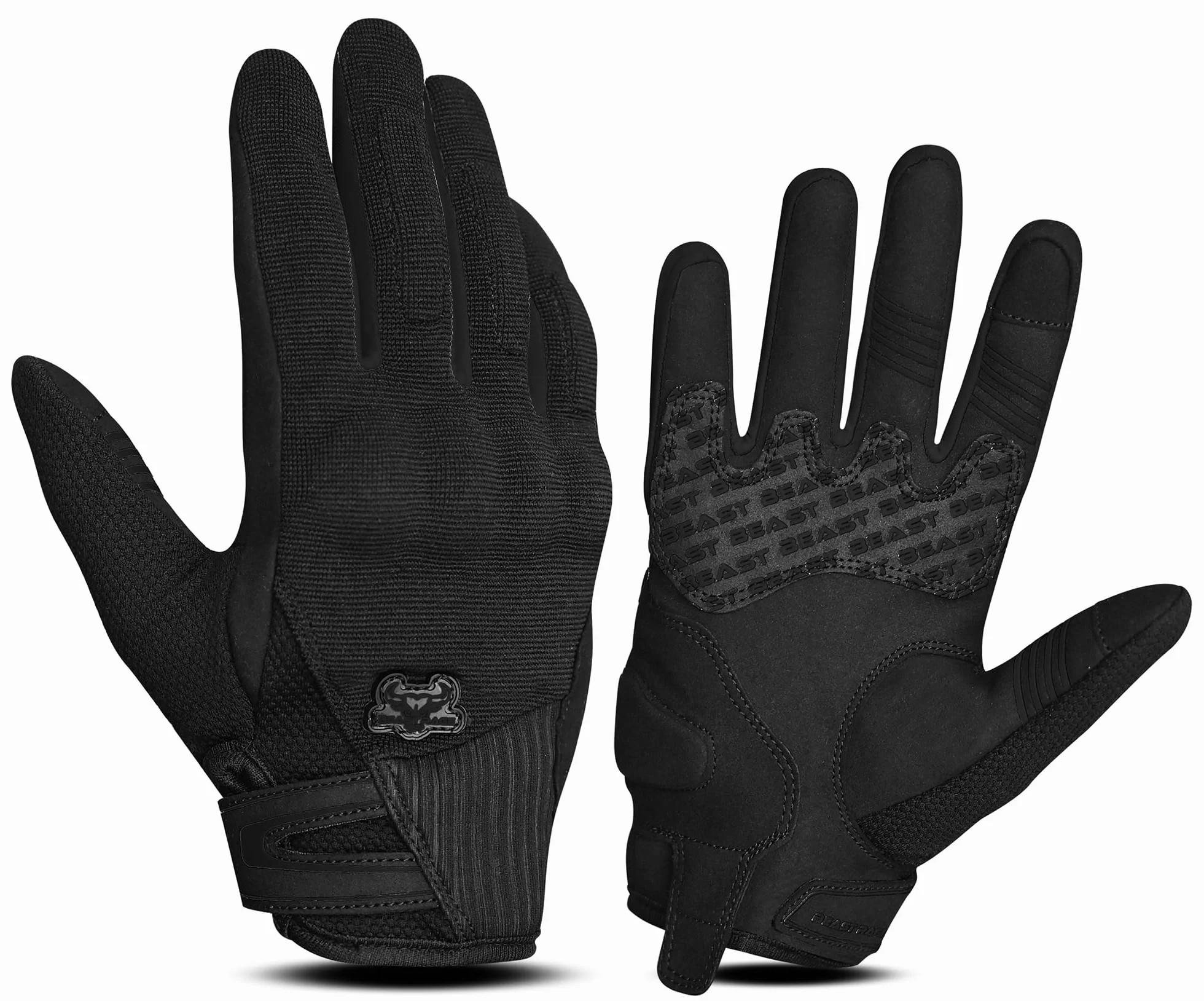 BEAST RAGE Guantes de moto de verano - Guantes de equitación con pantalla táctil transpirables para hombres y mujeres, guantes ligeros para correr off-road con protectores de dedos, agarre