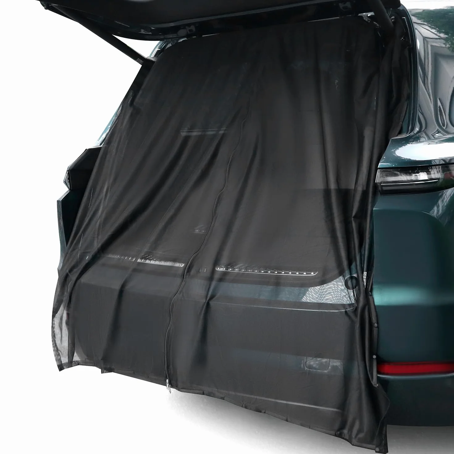 QWORK® mosquitera Furgoneta Camper, mosquitera para portón Trasero, con Doble Cremallera, 180 x 160 cm, para autocaravanas, Furgonetas y SUV Grandes