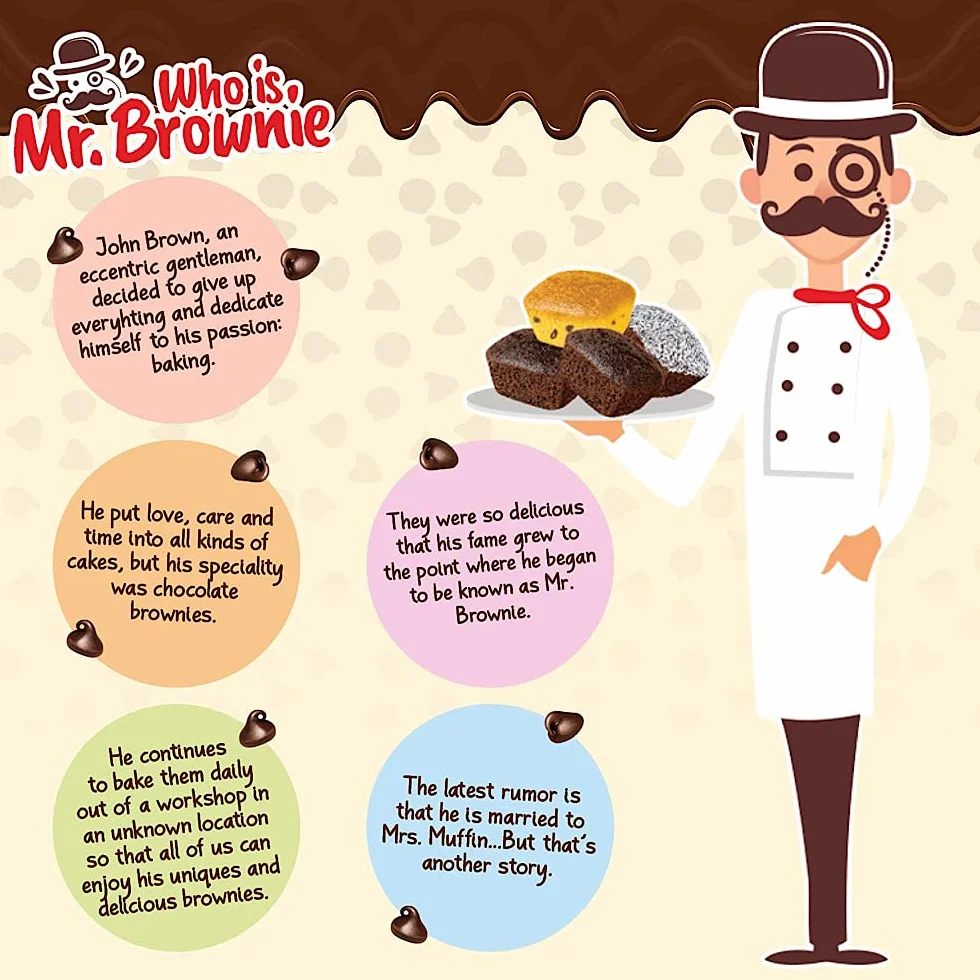 Mr. Brownie Cakes Brownies Sabor Limón Bolsa de 8 Unidades 12 Bolsas 192 Unidades Snack Individual