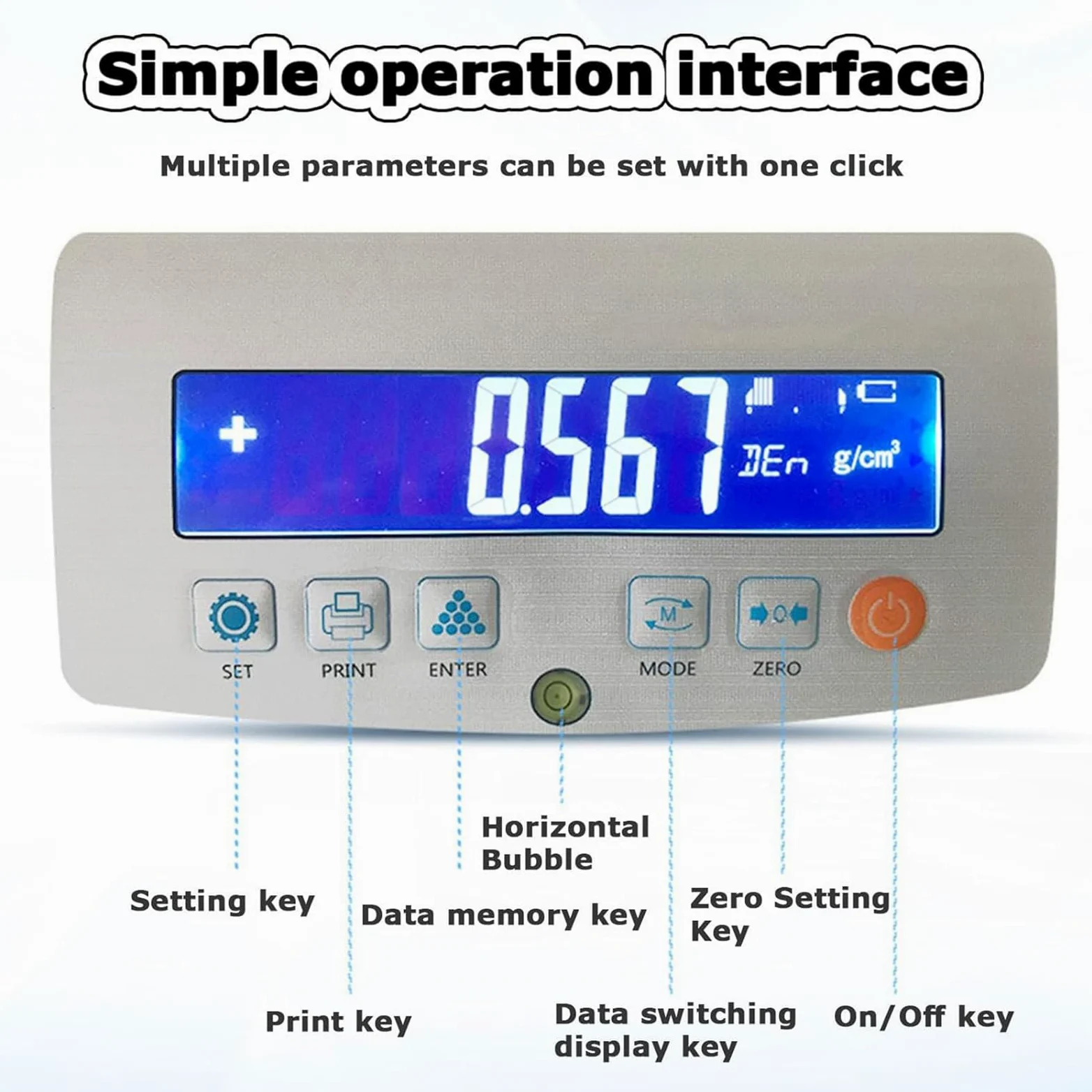 Densímetro Electrónico De Sólidos, Densímetro Digital De Sólidos De Alta Precisión De 0,001 G/Cm3, Pantalla LCD, Medición Estable