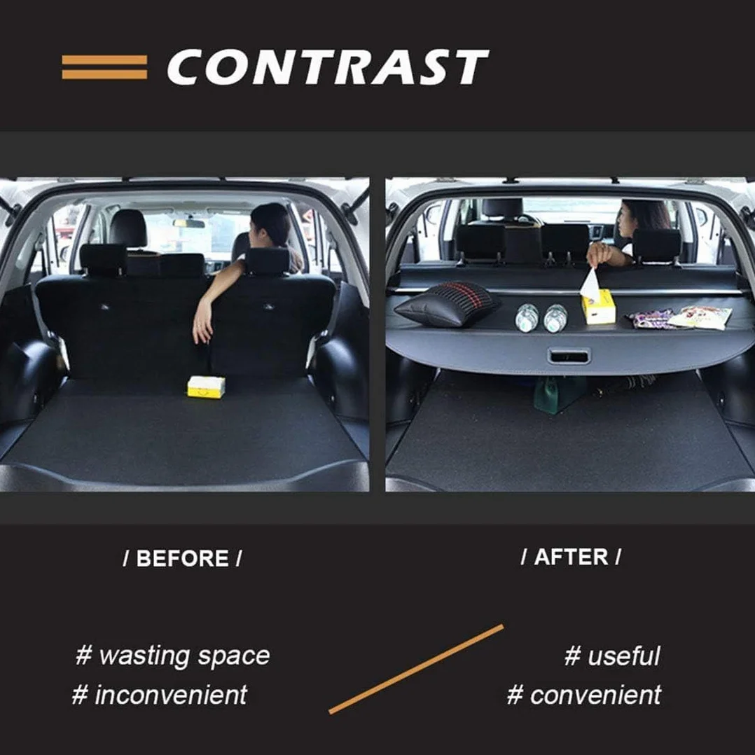 Coche Retráctil Maletero Trasero Estante Cortina para Ford Edge 2016-2023, Cortina de privacidad Maletero Trasero de Coche