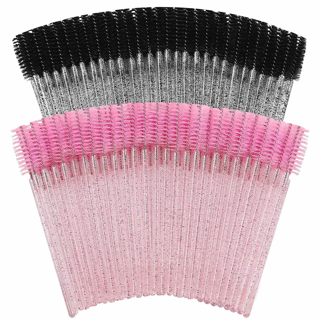Cepillos Desechables Para Máscara de Pestañas, Aplicador Con Mango de Cristal Para Extensión de Pestañas y Cejas