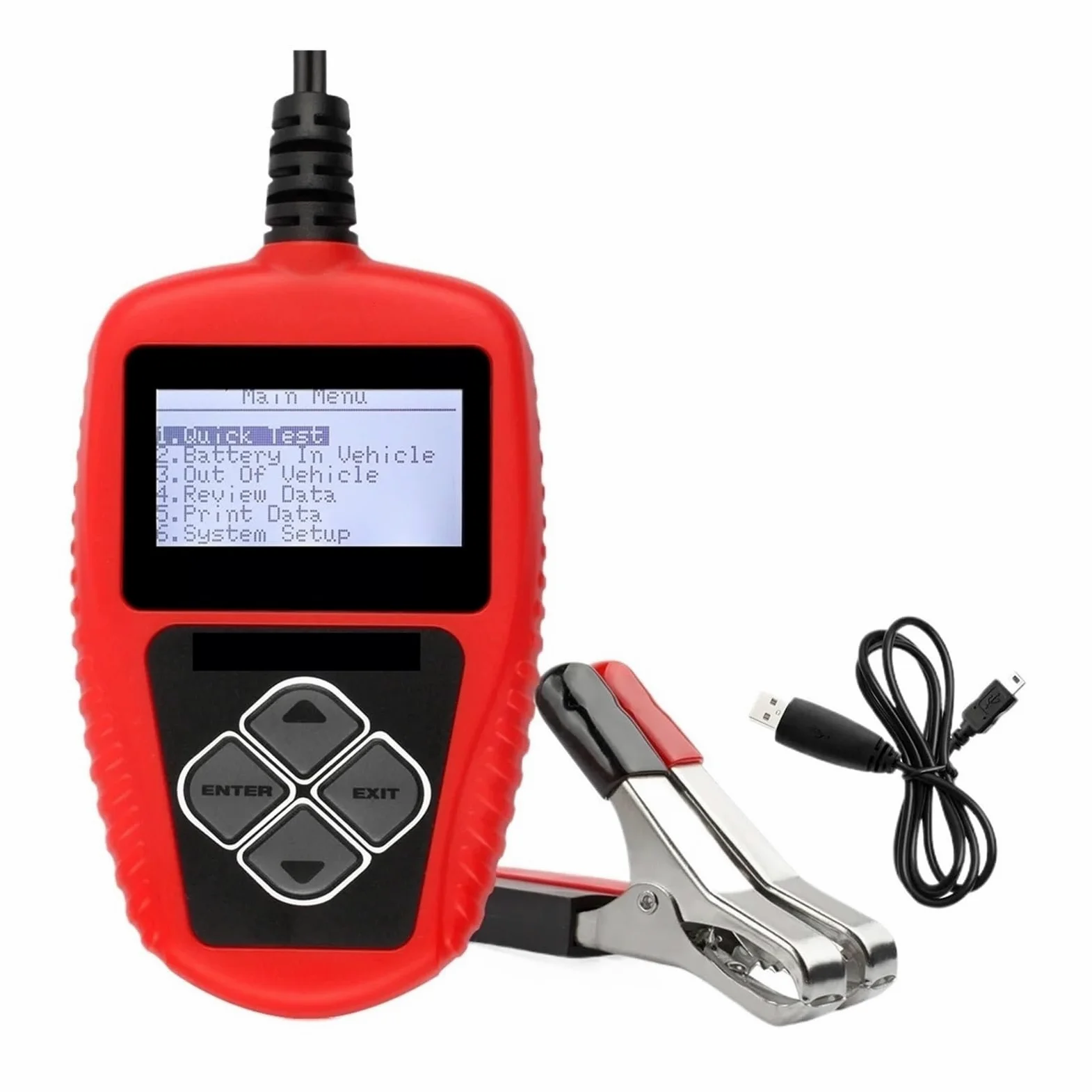 Monitor De BateríA Probador De Batería Coche 12 V, Medidor Digital Alternador Automotriz, Herramienta Diagnóstico, Capacidad Carga 100-2000 CCA Diversas Aplicaciones