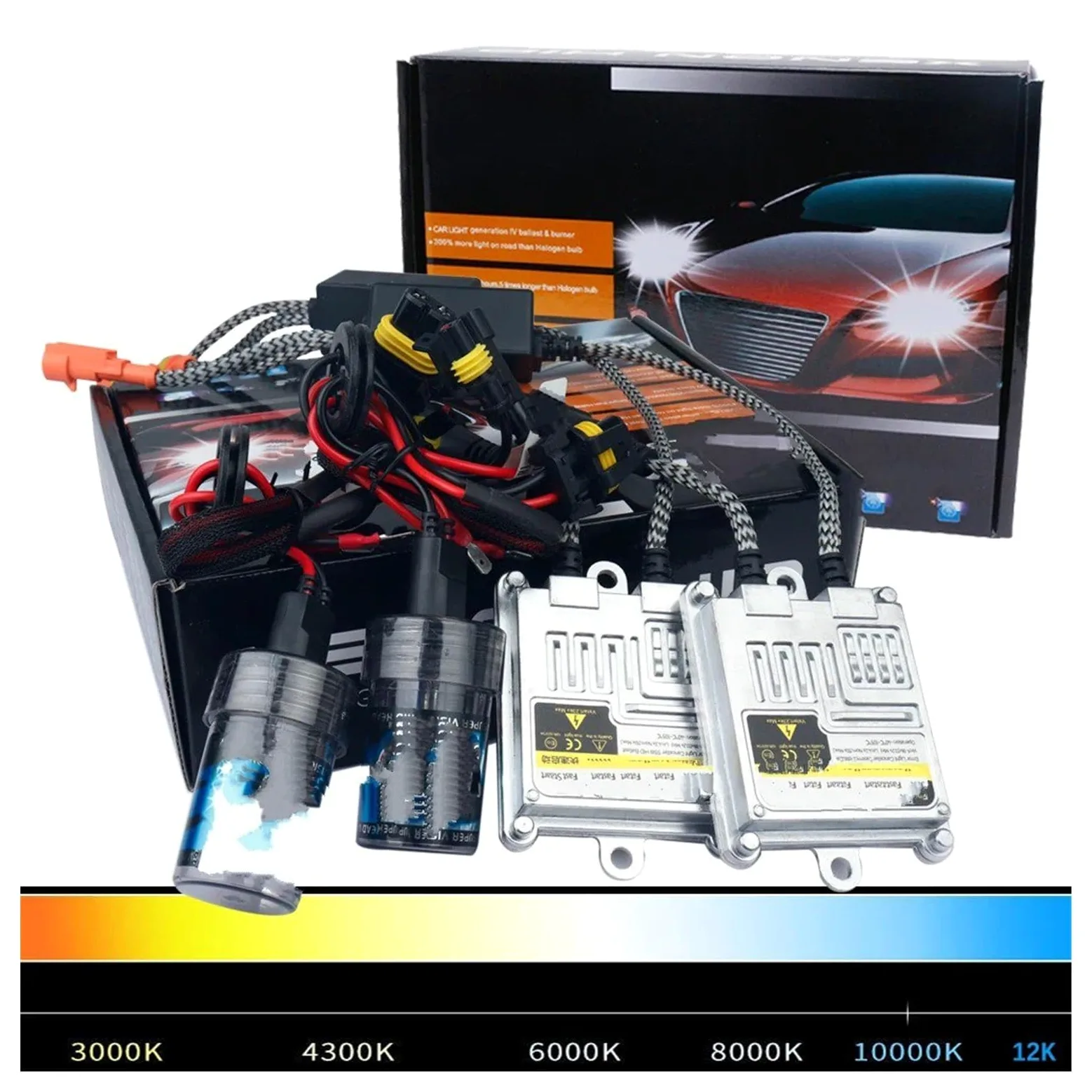 Lastre Xenon HID Inicio Rápido 55W Kit H4 Bi H1 H3 H7 H11 H27 880 9005HB3 9006HB4 Lámpara De Bombillas Faros Delanteros Coche Xenon Ballast Hid(10000K,H7)
