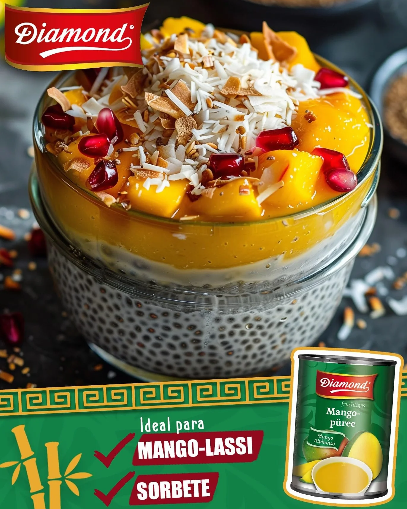 Puré de mango Alphonso 850 g conserva de fruta en lata
