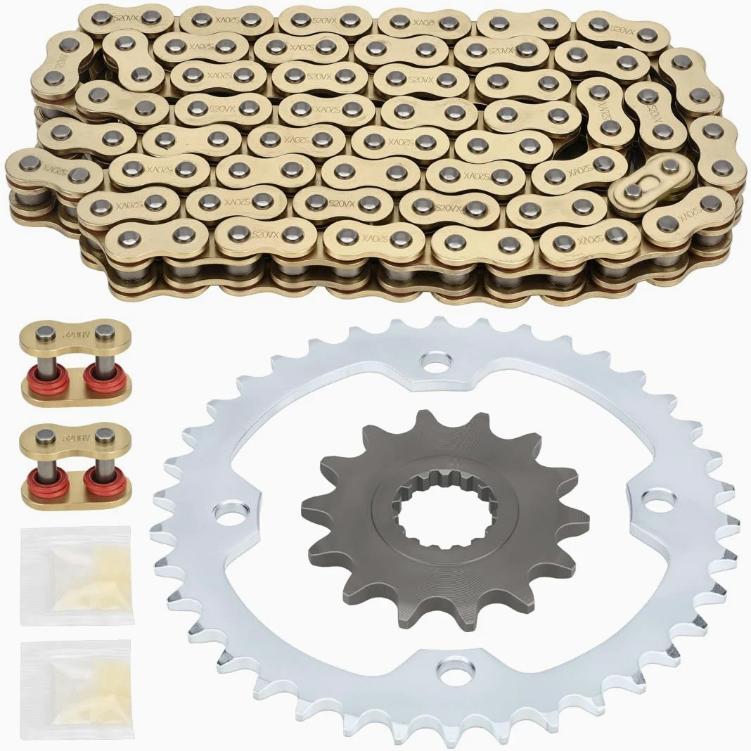 98L Dorado Conjunto de cadena de transmisión X-Ring y piñón de transmisión para Polaris RZR 170 2017-2021 0454771 0454563 0455224