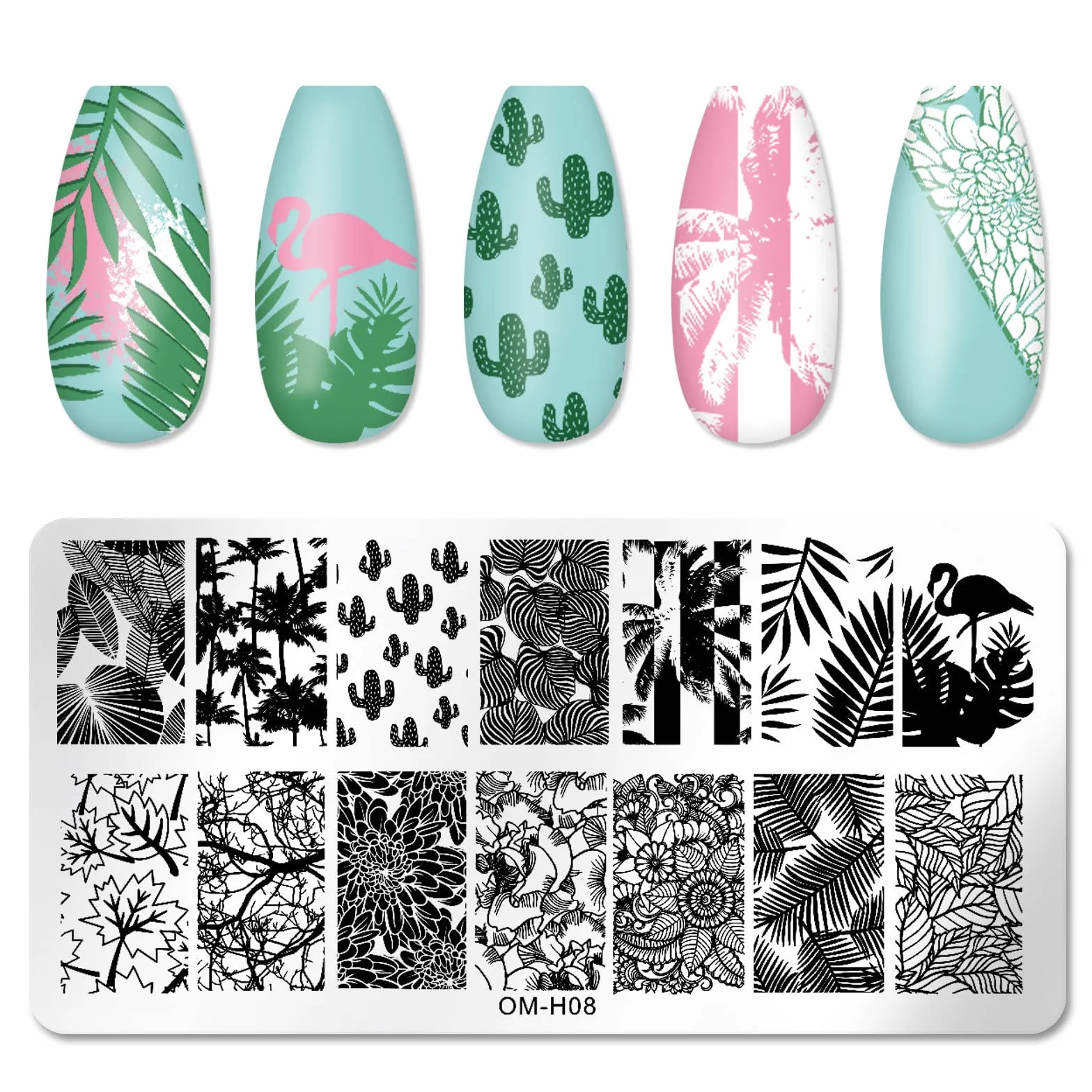 MWOOT 6 Piezas Placas Estampacion Uñas Nail Art Stamping