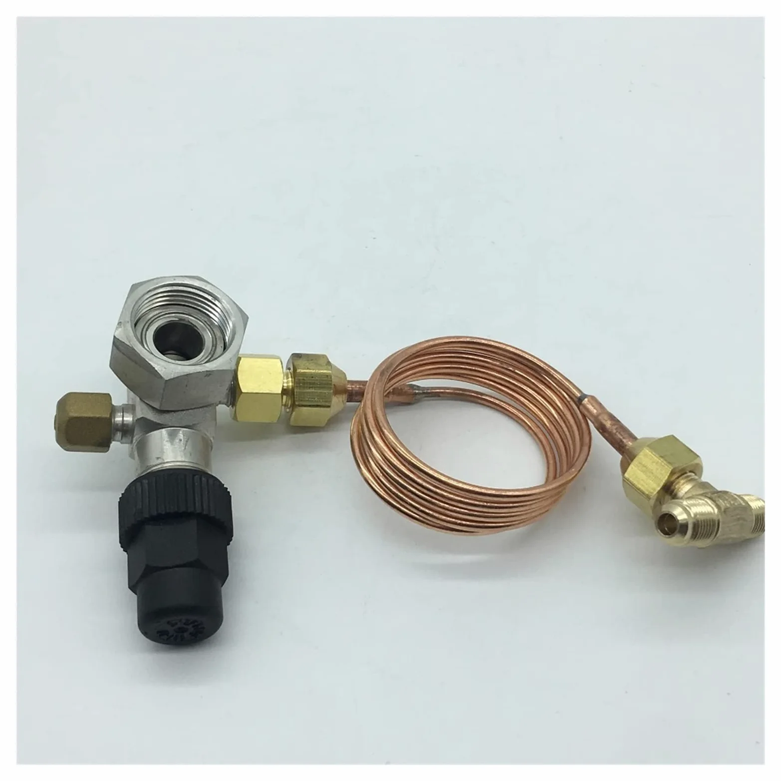 Mini Bomba pequeña 1/4"FSAE X 1/4 MSAE con Schrader reemplaza la válvula de Cierre de rotalock como válvula de Servicio en refrigeración, Aire Acondicionado y Bomba de Calor