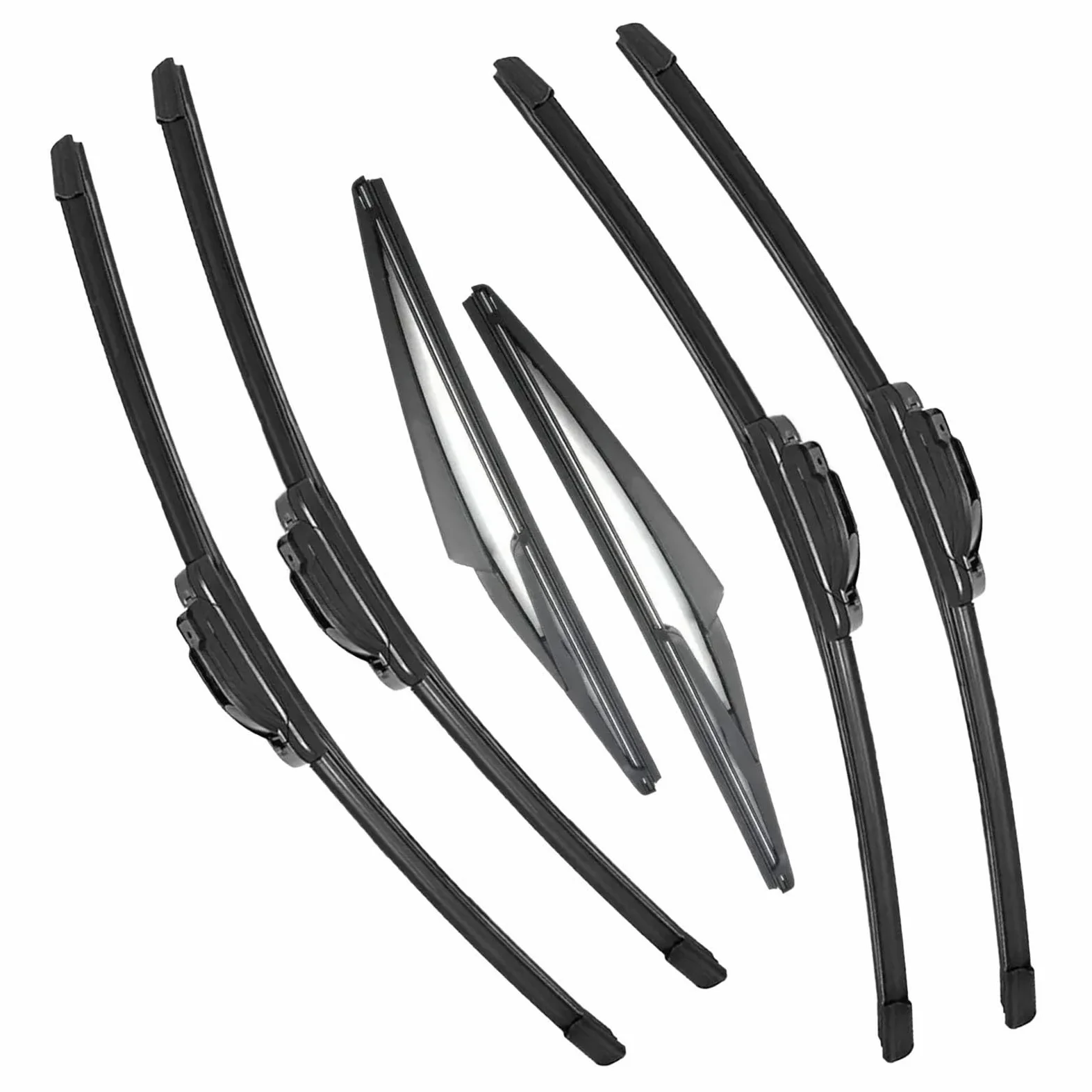 Escobilla coche Escobillas Limpiaparabrisas Coche Para Nissan Para Kicks 2017 2018 2019 2020 2021 2022 Trasero Delantero Doble Accesorios | 6pcs