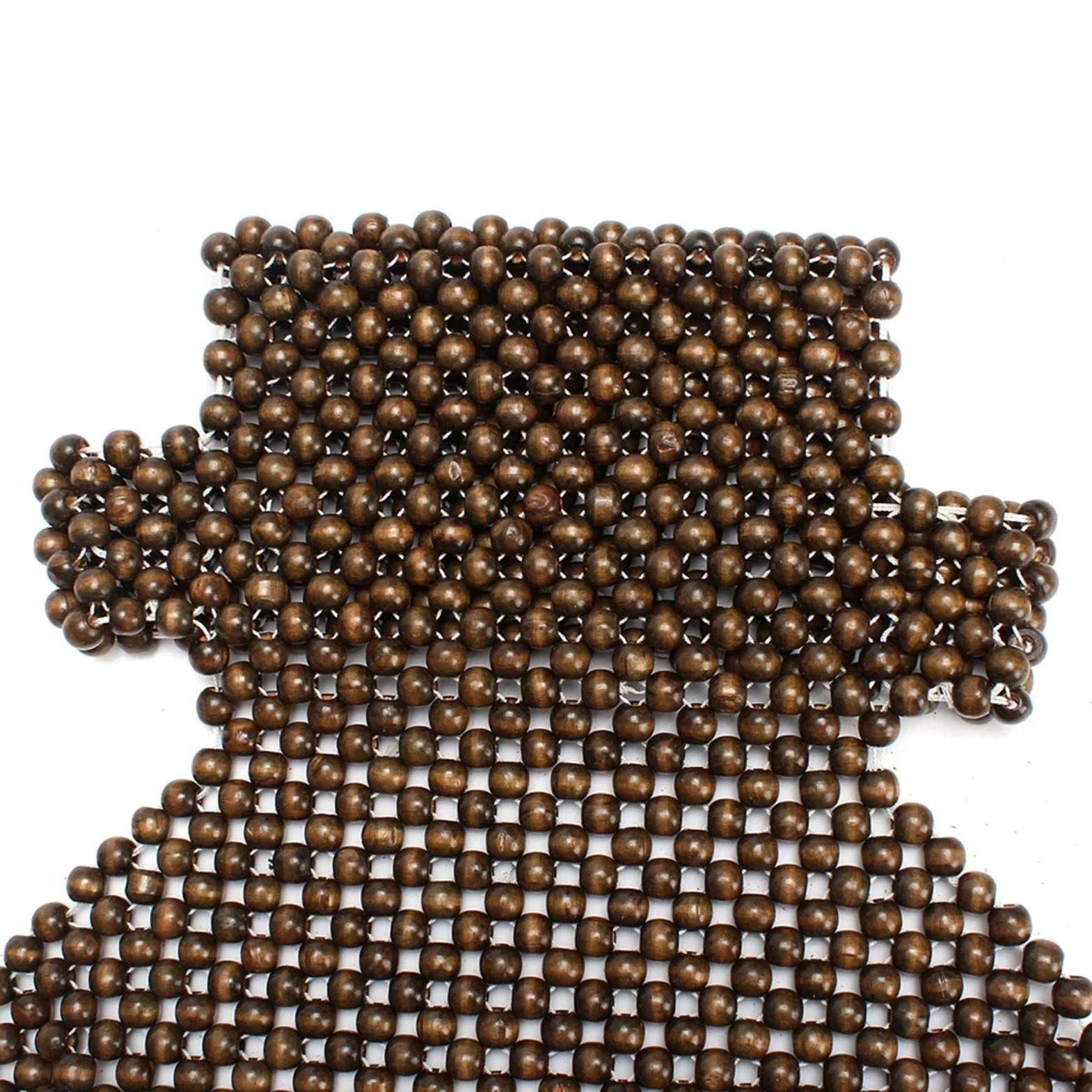 Cojín de asiento de perlas de madera, bolas de madera, masaje para asiento de coche, alfombrilla natural, 45 x 130 cm