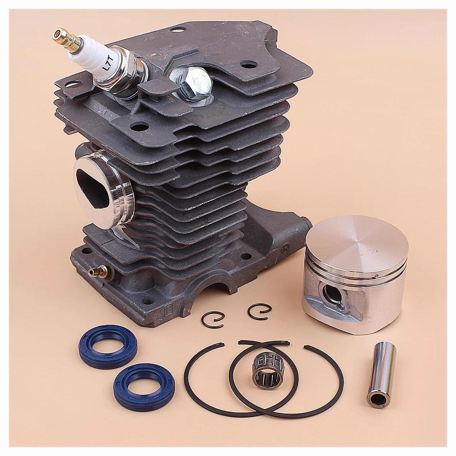 Kit de pistón de Cilindro de 46mm for s-ihl MS270 MS280 MS 270 280, tapón de válvula de descompresión, Sello de Aceite, Pieza de Motosierra