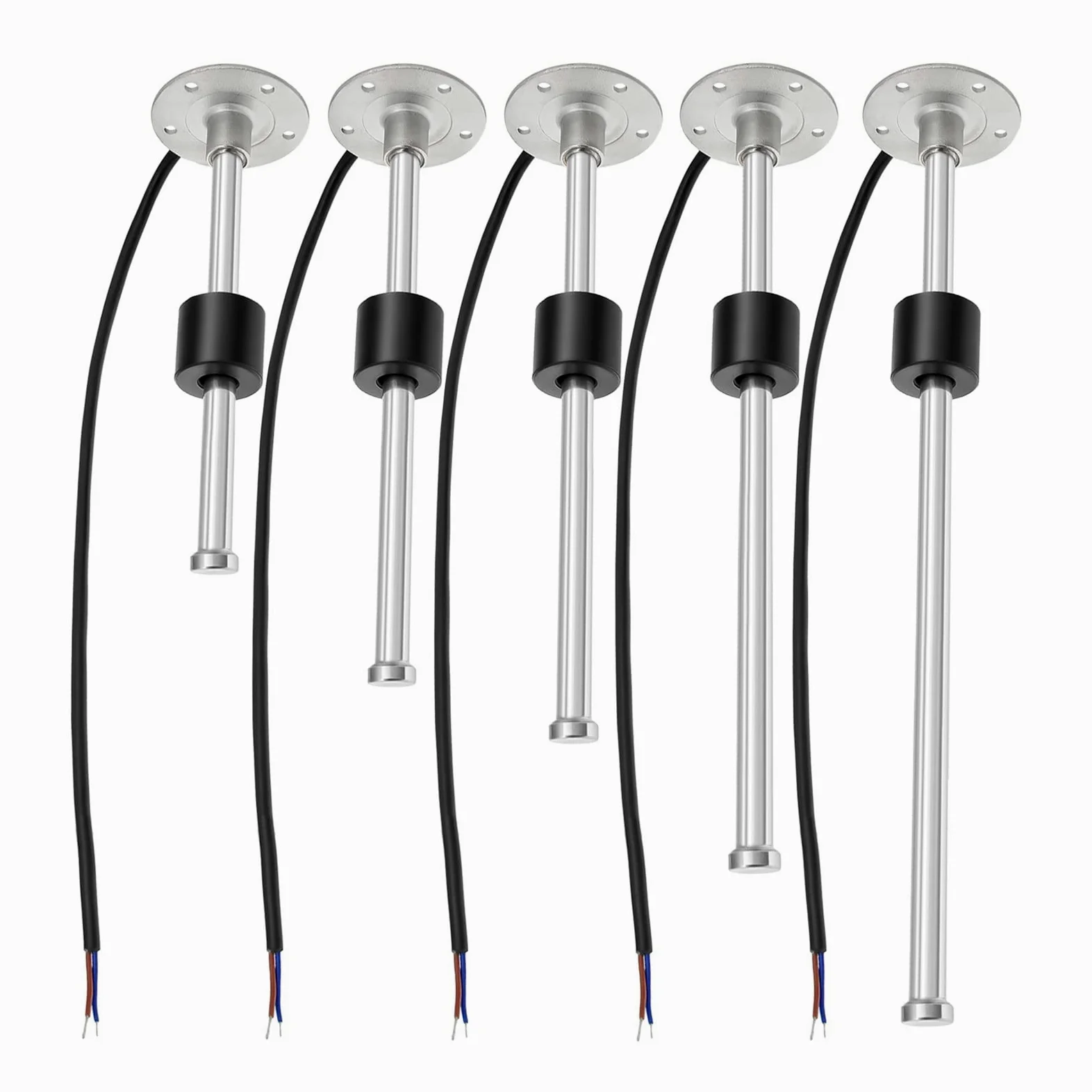 Sensor de Nivel, Indicador de nivel de combustible de 0-190 Ohm y 52MM con Sensor, indicador de combustible de retroiluminación roja, Sensor de nivel de agua for coche, barco, caravana(Light blue)