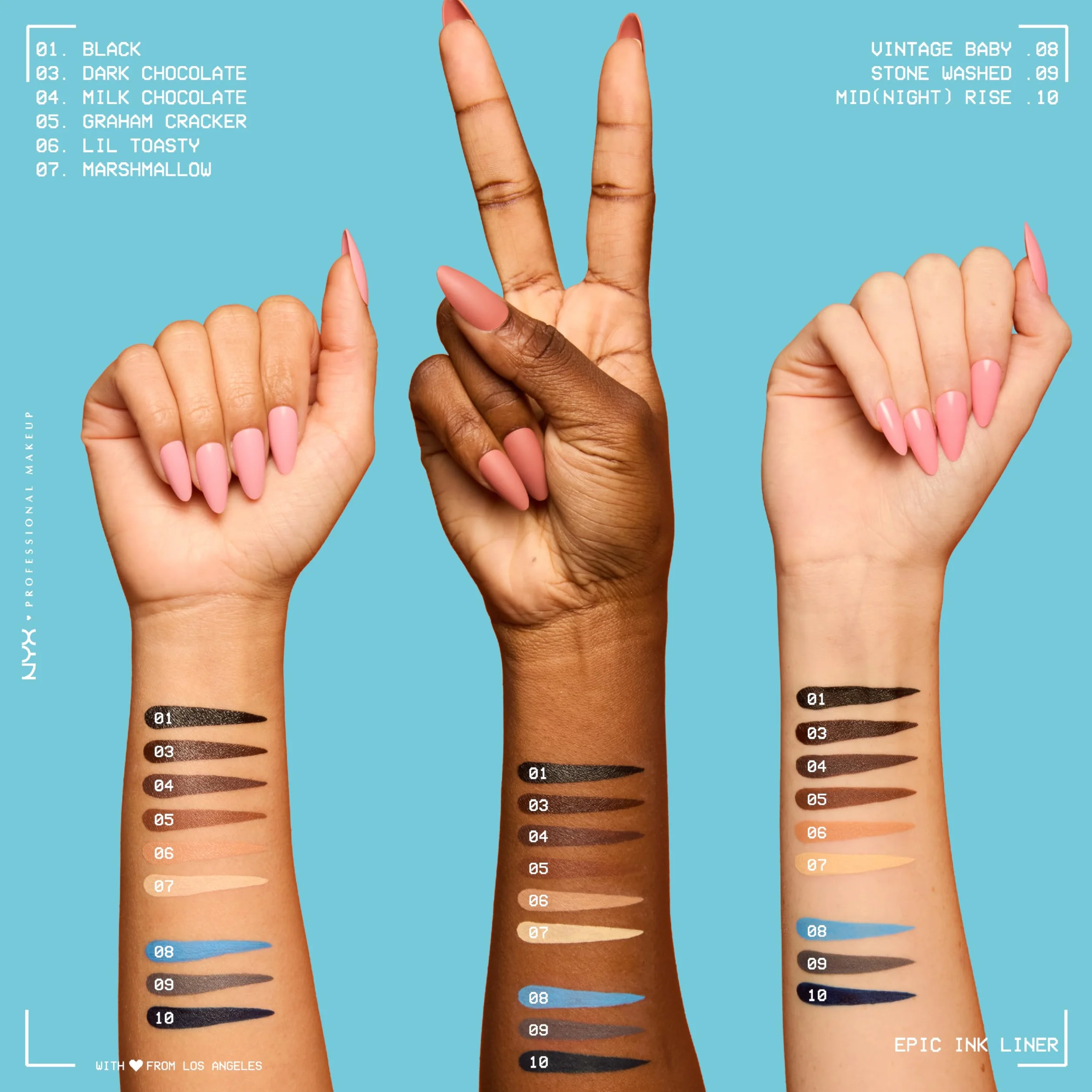 NYX Professional Makeup Epic Ink Liner Delineador de Ojos Negro Resistente al Agua