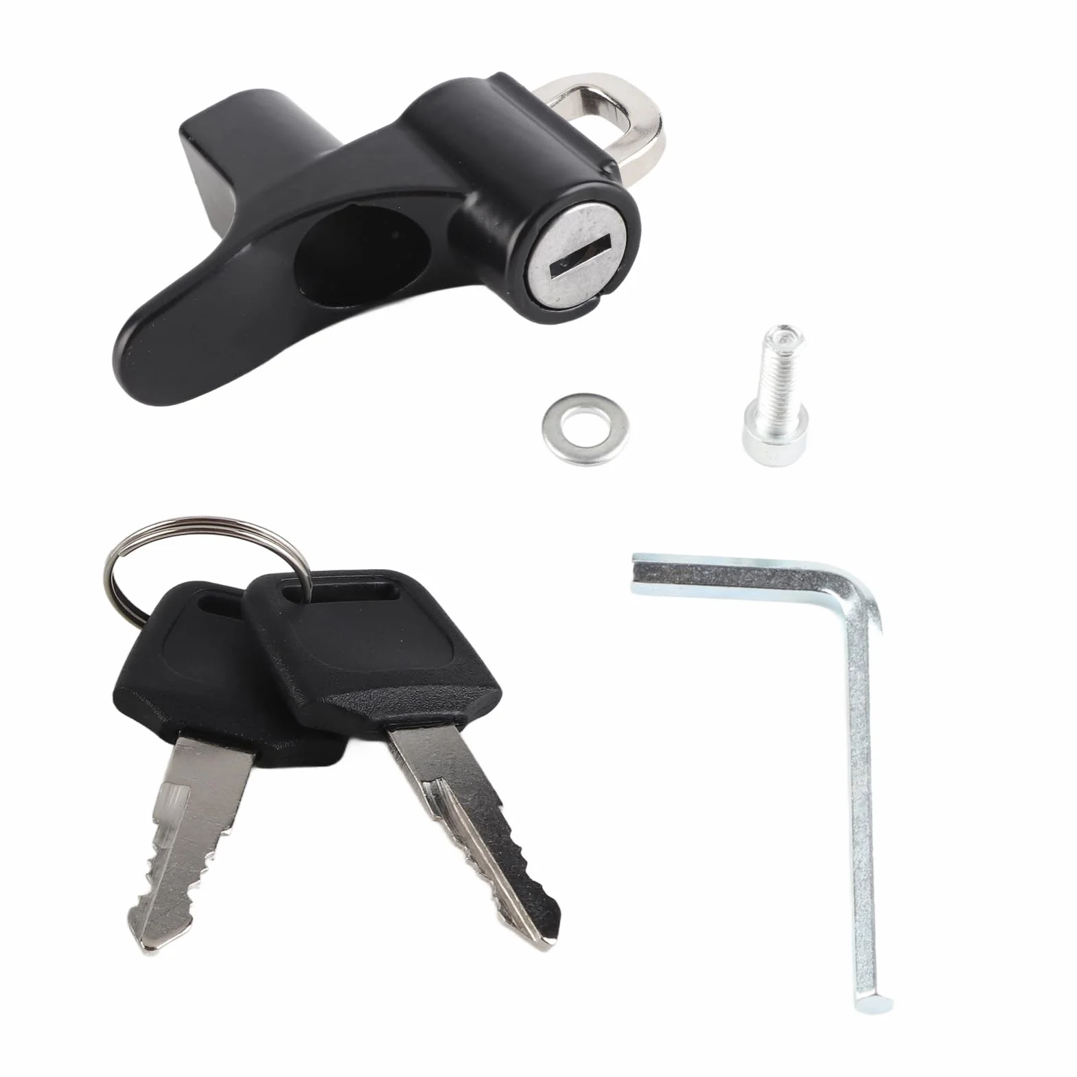 Yctze Cerradura de Gancho de Seguridad para Casco de Motocicleta con Llaves, Robo para Motocicletas, Scooters y Vehículos Eléctricos Cerradura de Casco de Motocicleta, de Seguridad para, de
