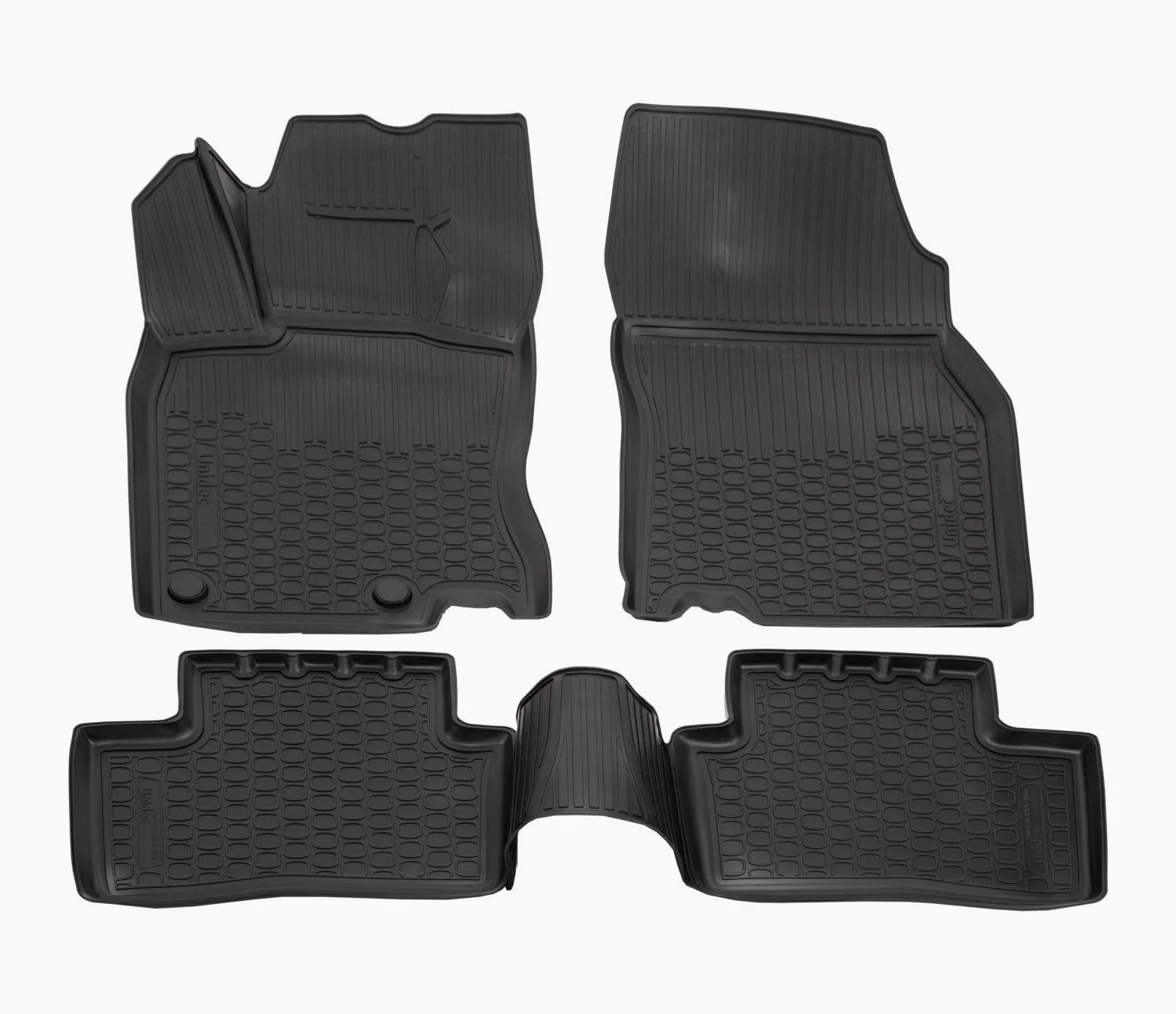 J&J AUTOMOTIVE | Alfombrillas de Goma 3D para Coche, compatibles con Kadjar a Partir de 2015, Ajuste Individual con Borde Alto Aprox. 4 – 5 cm, para Todo Clima, 4 Piezas