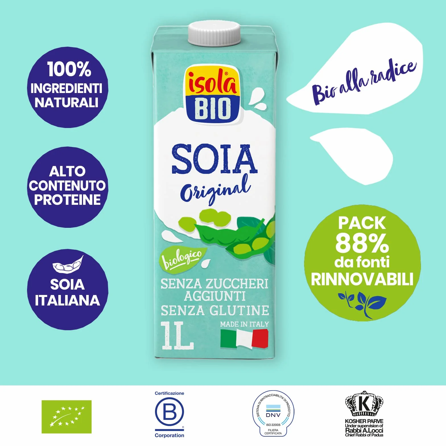 Isola Bio Bebida De Soja Bio 1 Litro 500 g