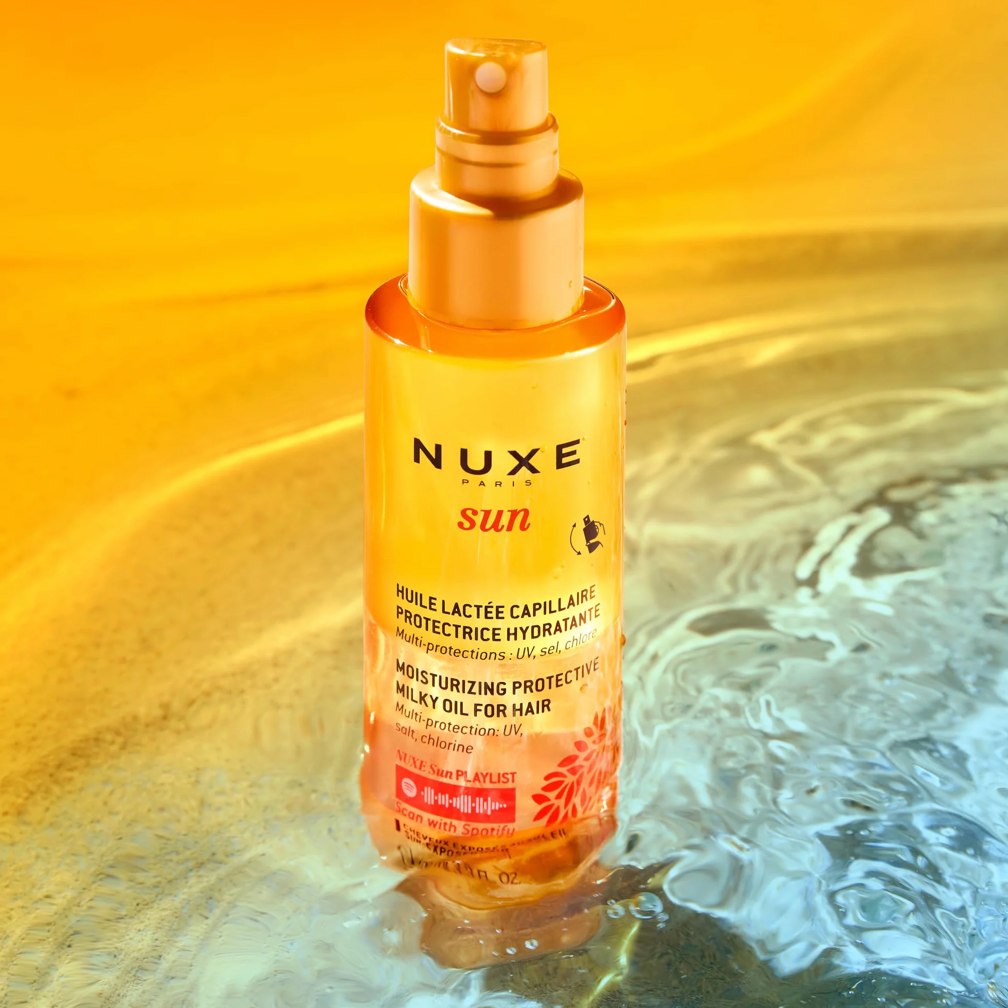 Nuxe Sun Huile Lactée Capillaire Protectrice Hydratante 100 ml
