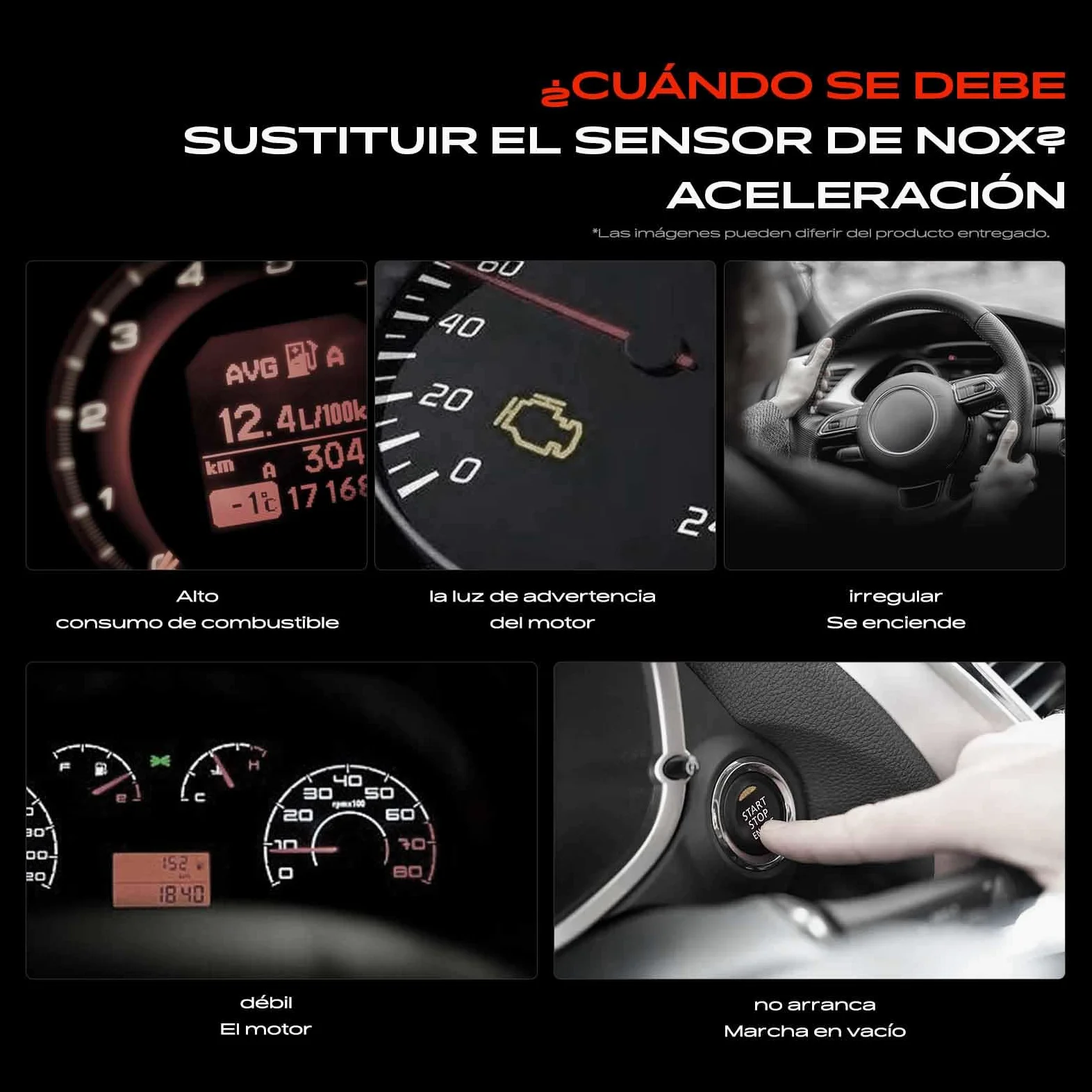 Frankberg Sensor de NOx 5 Polos 9821121180 | Compatible con: 508 SO I 8E, Caja Experto V, Plataforma plana/chasis V inestable, Caja de socio/MPV K9