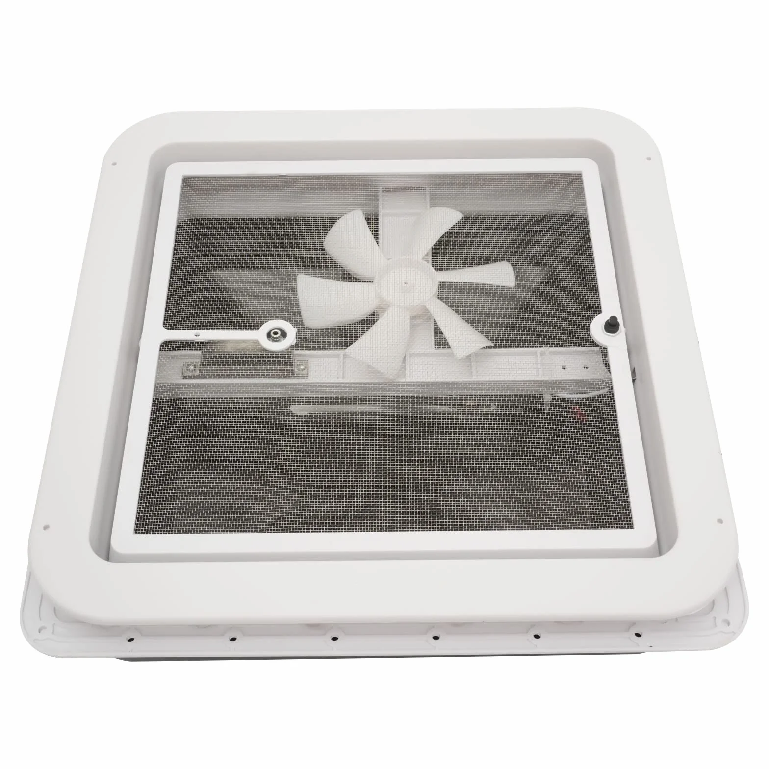 Ventana de techo transparente, claraboya, claraboya, claraboya, claraboya, claraboya, tragaluz, color blanco + sellador + tornillos, adecuado para caravanas universales con apertura estándar