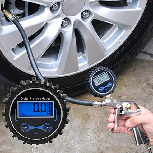 Medidor de presión 0-200PSI Digital LCD medidor de presión de neumáticos Coche Aire PSI medidor manómetro probador de presión de neumáticos 1/8 NPT