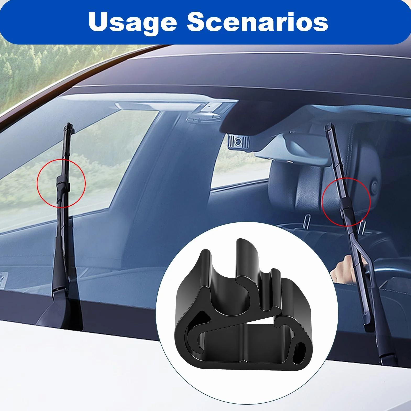 6 Piezas de Clips para Brazos de Limpiaparabrisas para Peugeot 3008 5008 C5 DS7 Flejes Sujeción Limpia para Brisas Clips de Sujeciones Repuestos para Brazo para Fijación de Manguera Lavaparabrisas