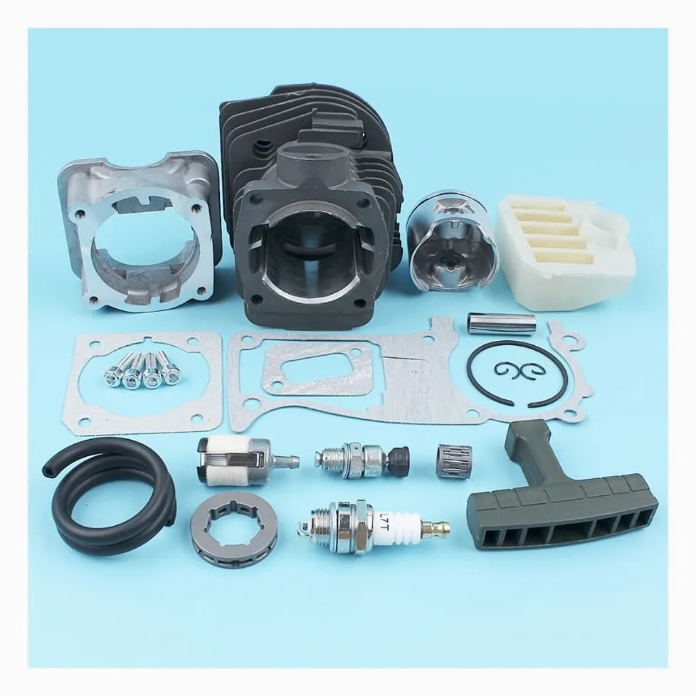 Kit de Juntas de cárter de Motor de pistón de Cilindro de 44 mm, Apto for Motosierra CS 2141, 2145, 2149, 2150 y 2152. Más Piezas de reparación.