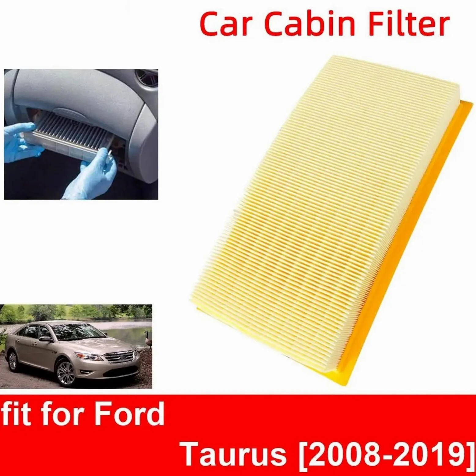 filtro de cabina de coche Filtro de aire cabina motor coche para Ford Taurus 2008-2019 CA10242 7T4Z-9601-A reemplazar | 5pcs