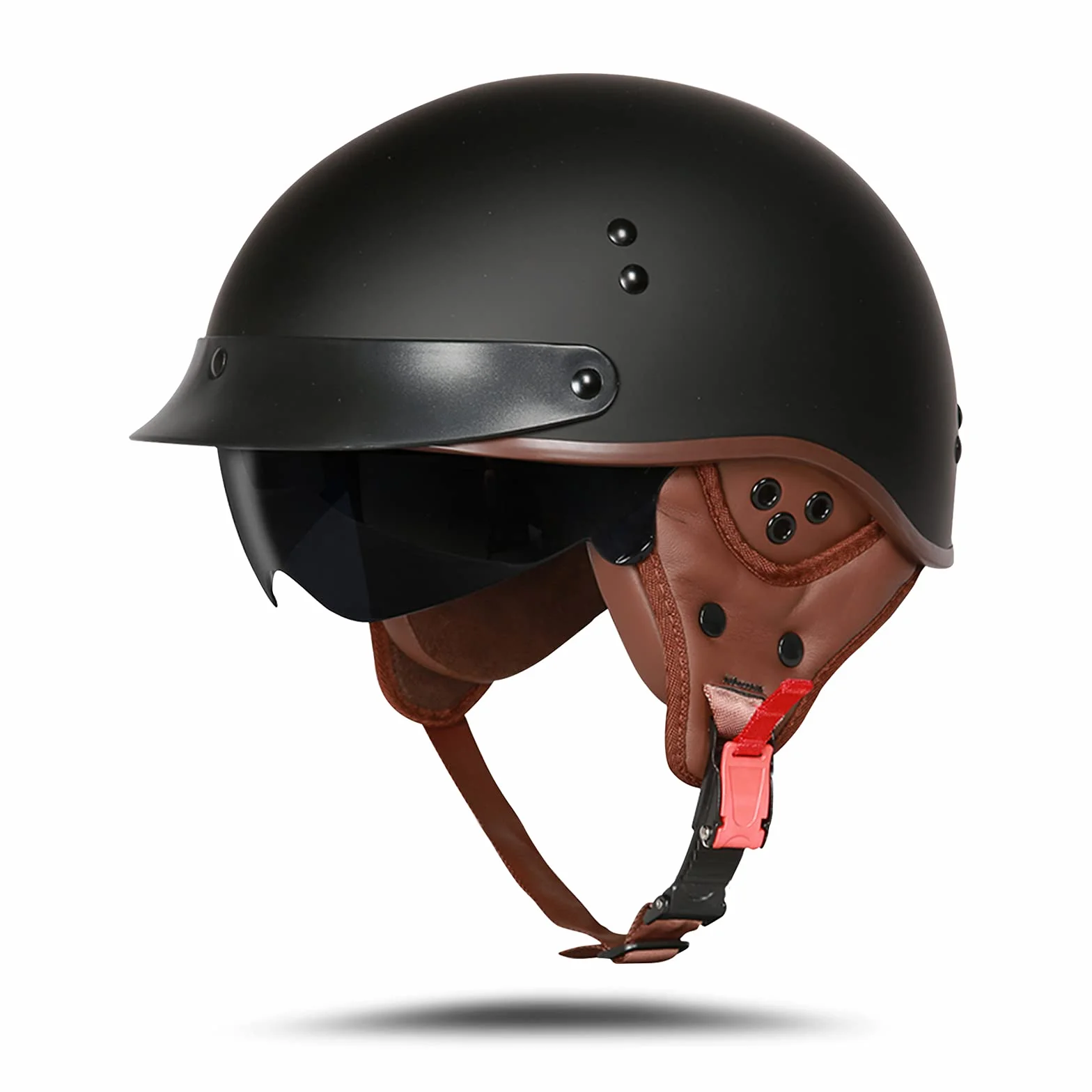 Cascos De Motocicleta para Hombres y Mujeres Aprobado por Dot, Cascos De Ciclomotor con Viseras El Cabezal Anticolisión Protege La Seguridad Vial De Los Usuarios