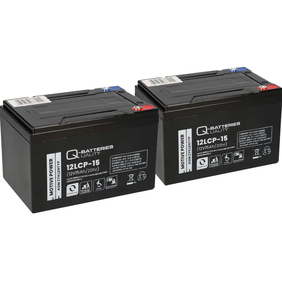 Batería compatible 24 V 15 Ah (2 x 12 V 15 Ah) E-Scooter E-Roller