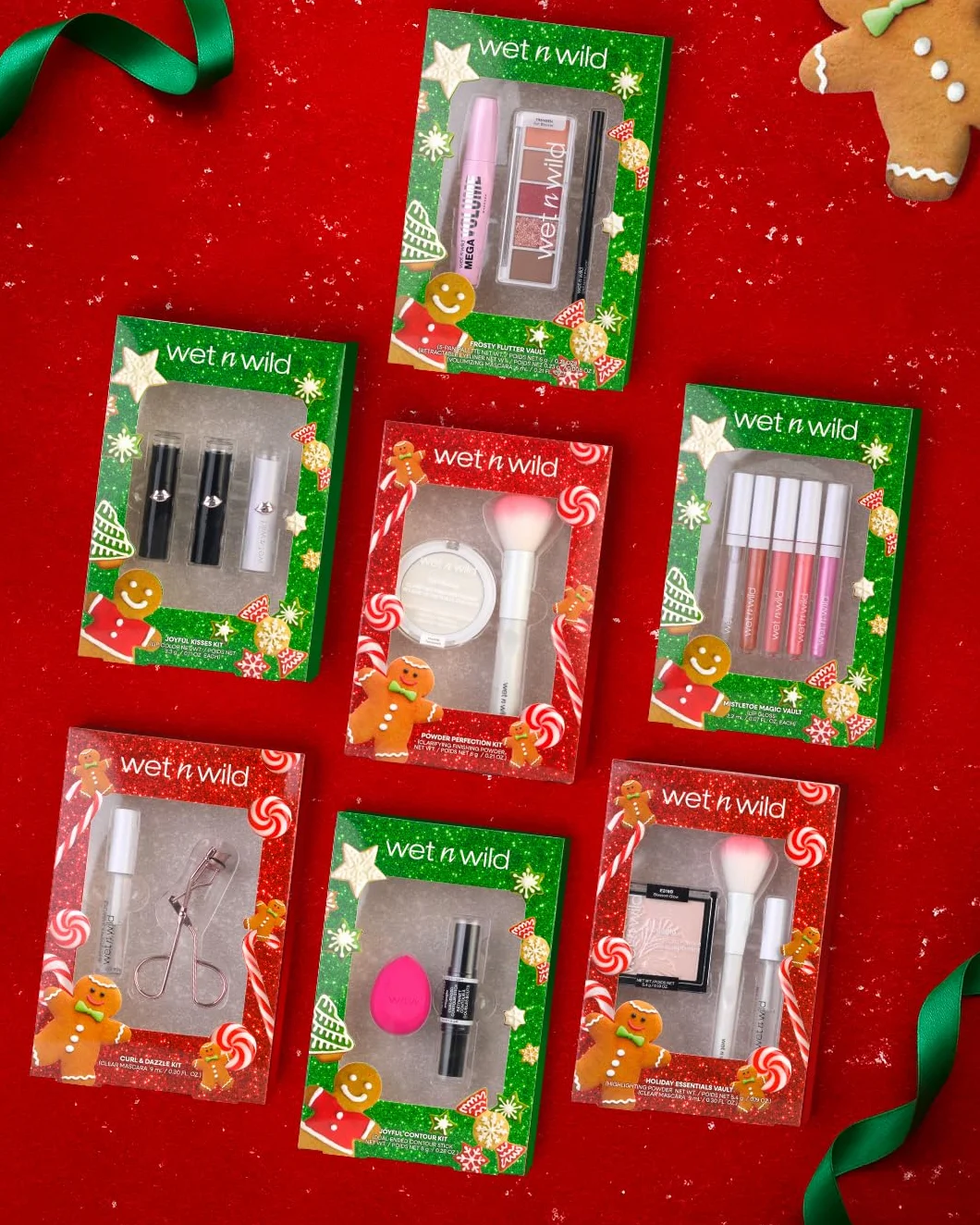 Wet n Wild Merry Blushmas Set, Caja de Maquillaje con 2 Blush en Crema y Iluminador