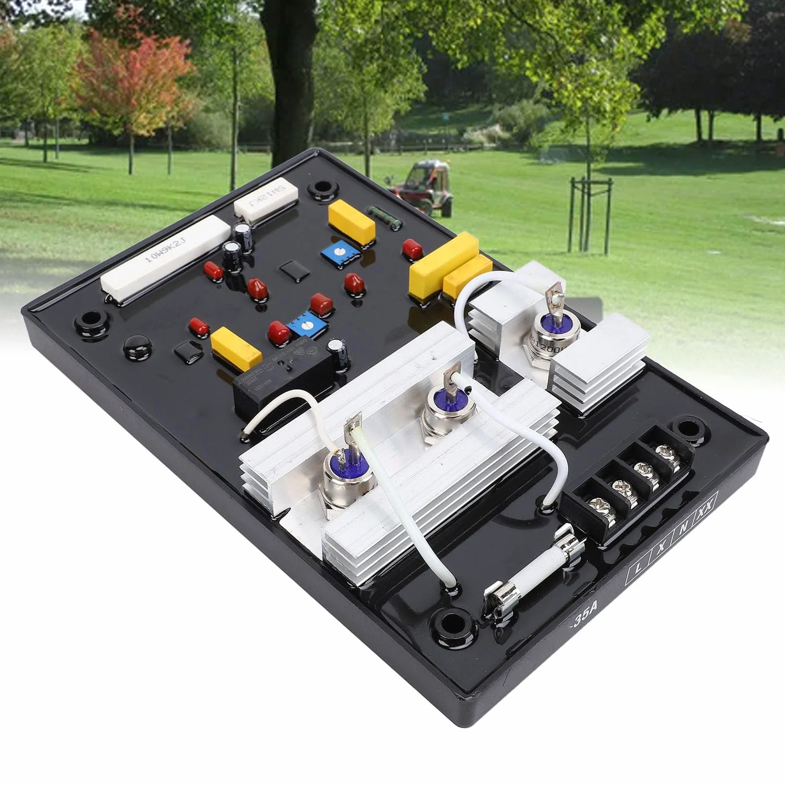 Regulador de Voltaje del Generador, Estabilizador de Voltaje Automático con Resistencia de Alta Precisión y Excelente Condensador para Protección de Sistemas de Energía y Equipos Eléctricos